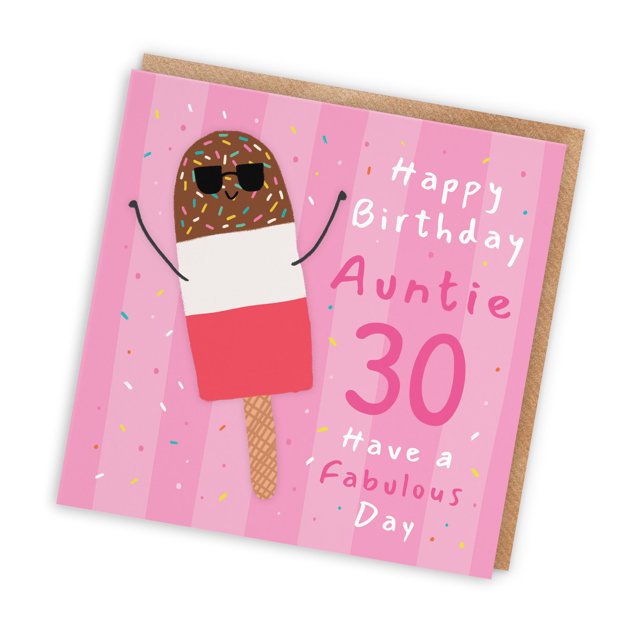 30th Auntie Birthday Card Ice Lolly Moments - Default Title (BS00389)