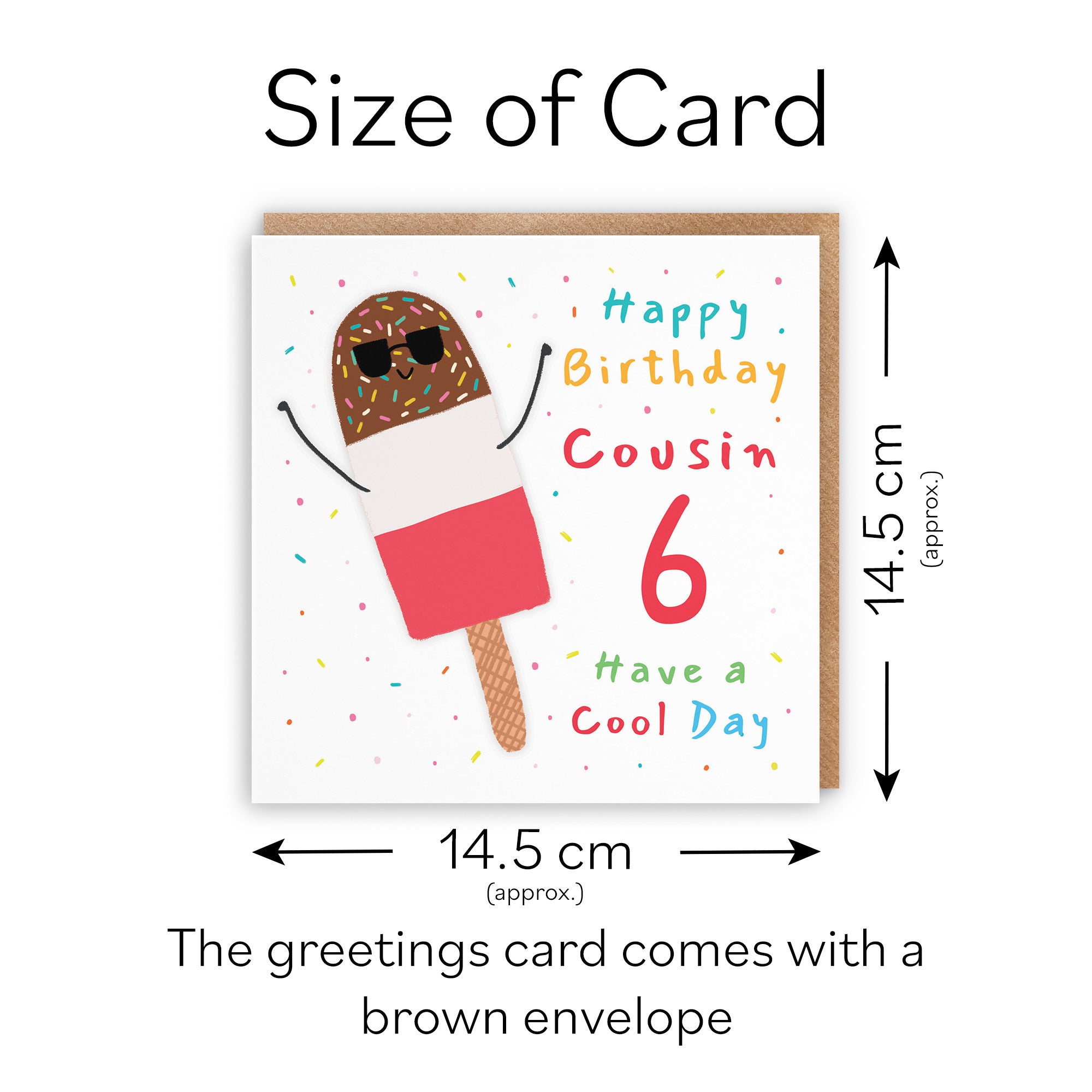6th Cousin Birthday Card Ice Lolly Moments - Default Title (BS00404)