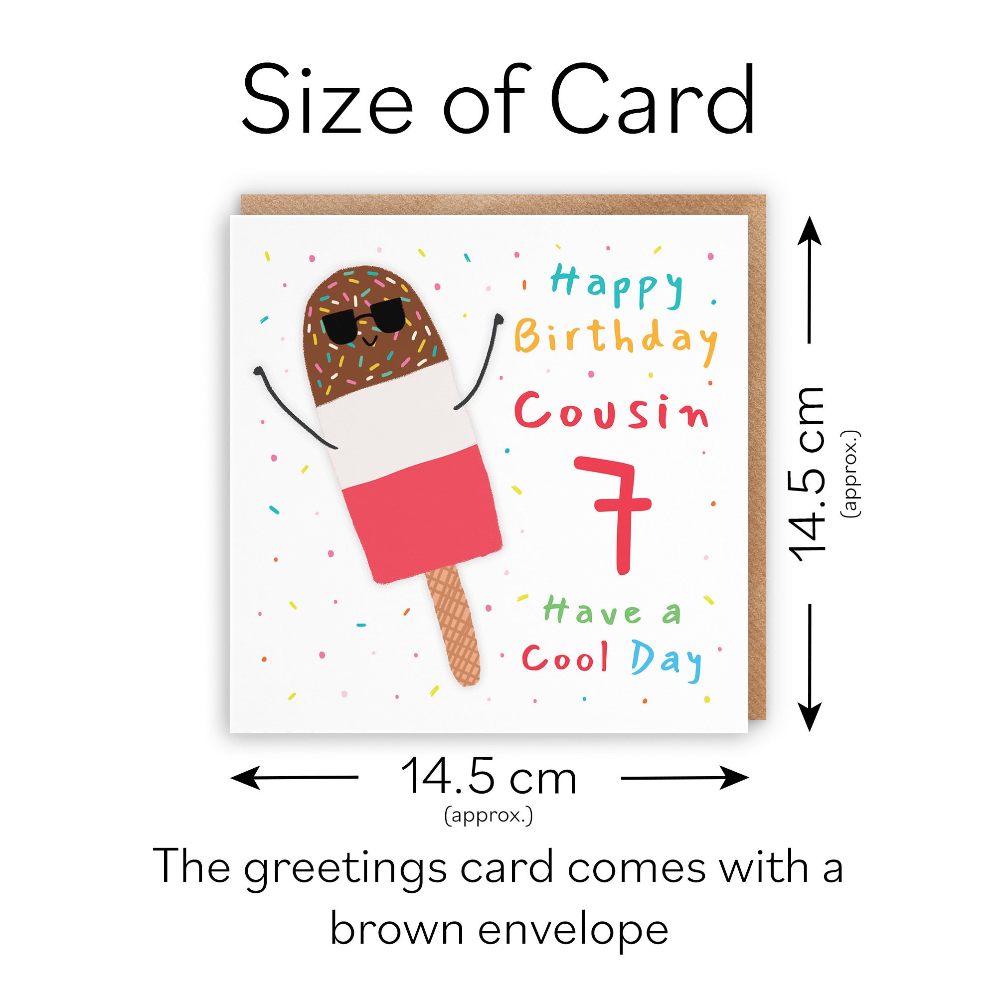 7th Cousin Birthday Card Ice Lolly Moments - Default Title (BS00405)