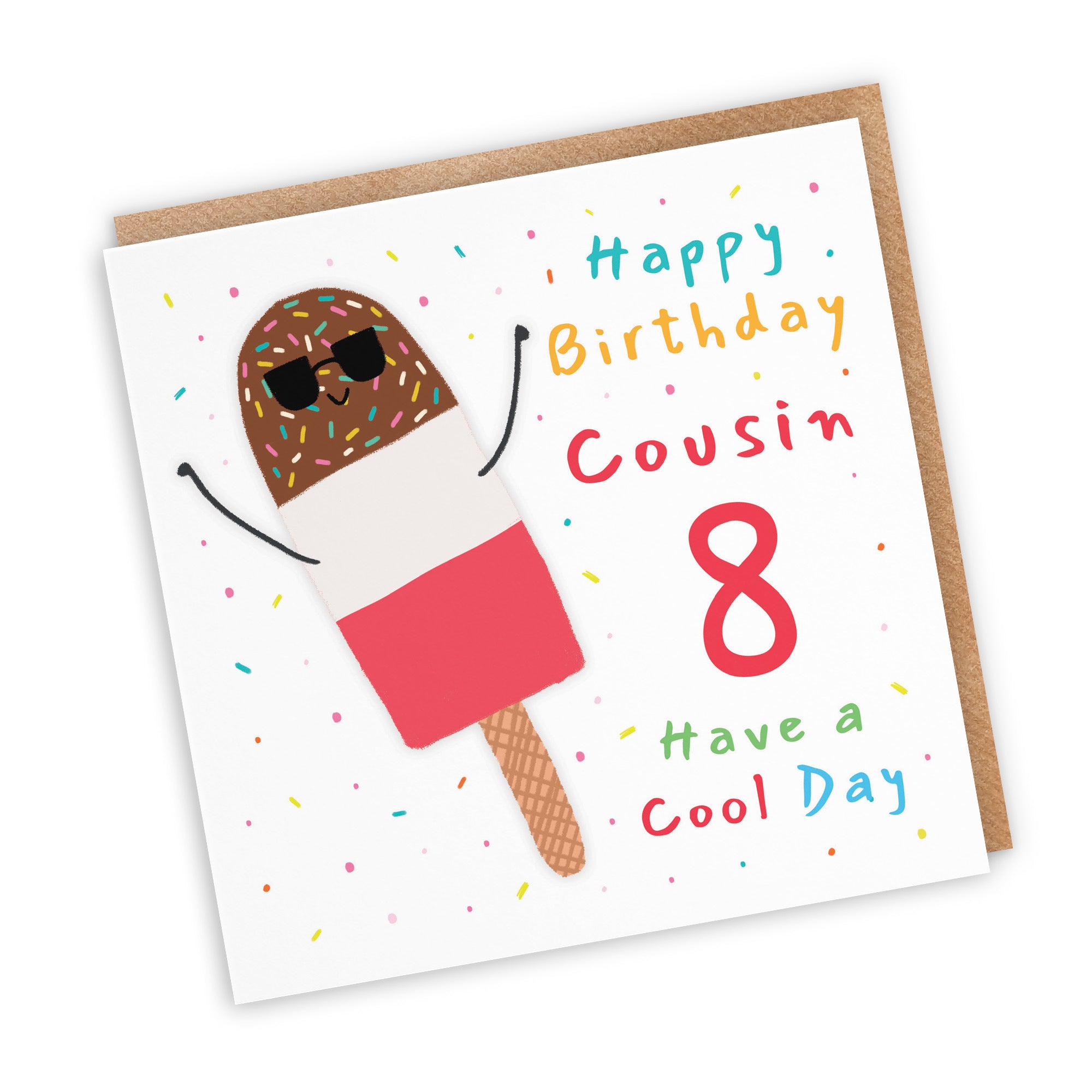 8th Cousin Birthday Card Ice Lolly Moments - Default Title (BS00406)