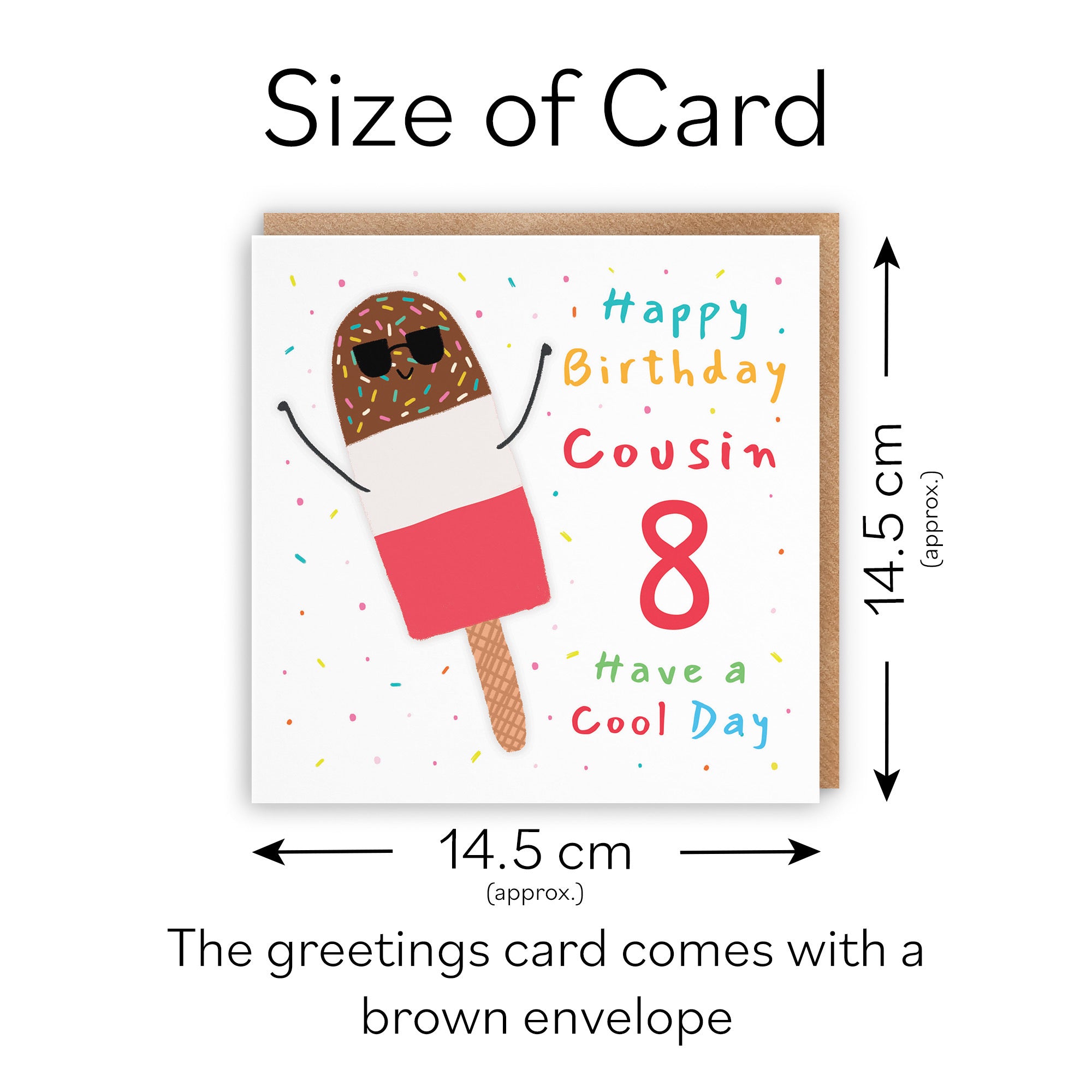 8th Cousin Birthday Card Ice Lolly Moments - Default Title (BS00406)
