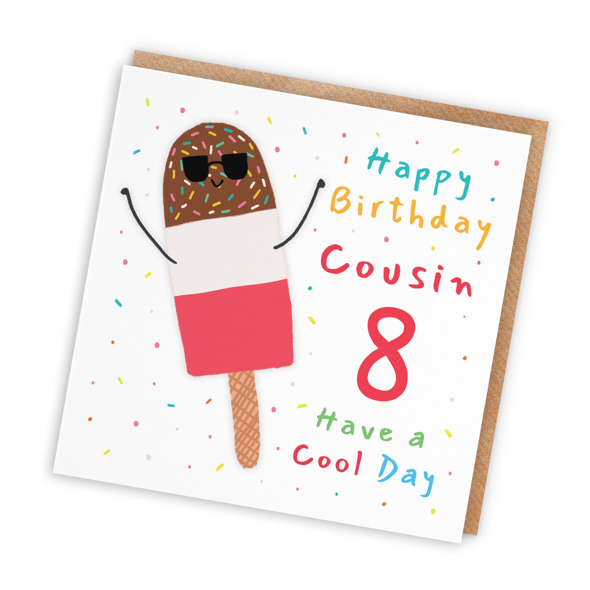 8th Cousin Birthday Card Ice Lolly Moments - Default Title (BS00406)