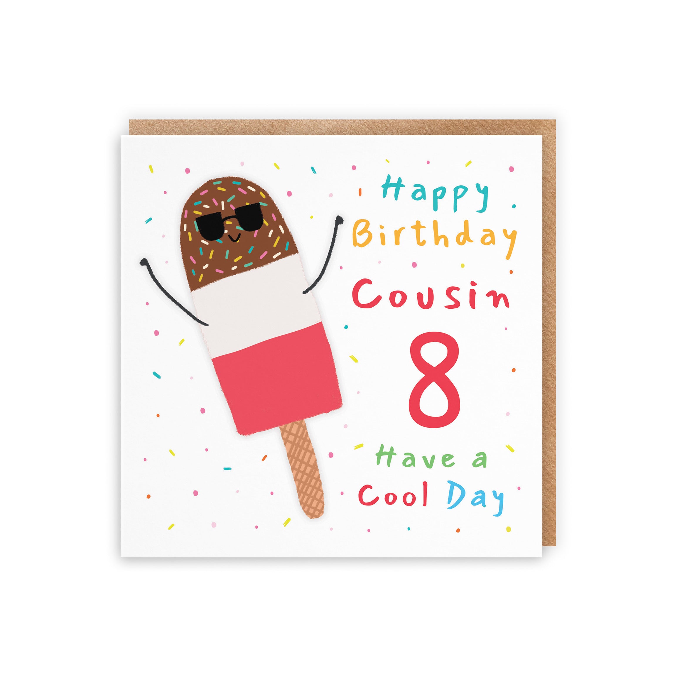 8th Cousin Birthday Card Ice Lolly Moments - Default Title (BS00406)