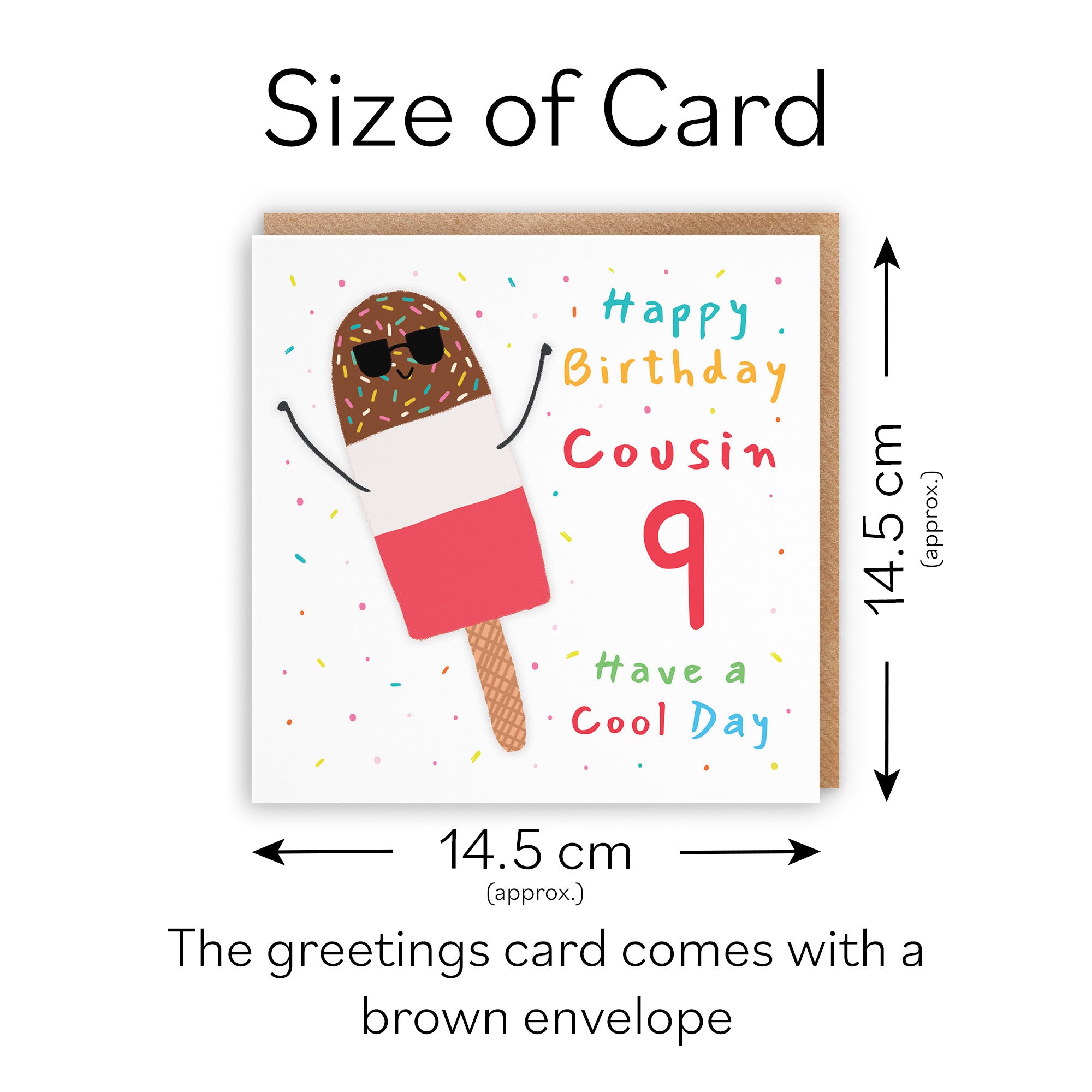 9th Cousin Birthday Card Ice Lolly Moments - Default Title (BS00407)