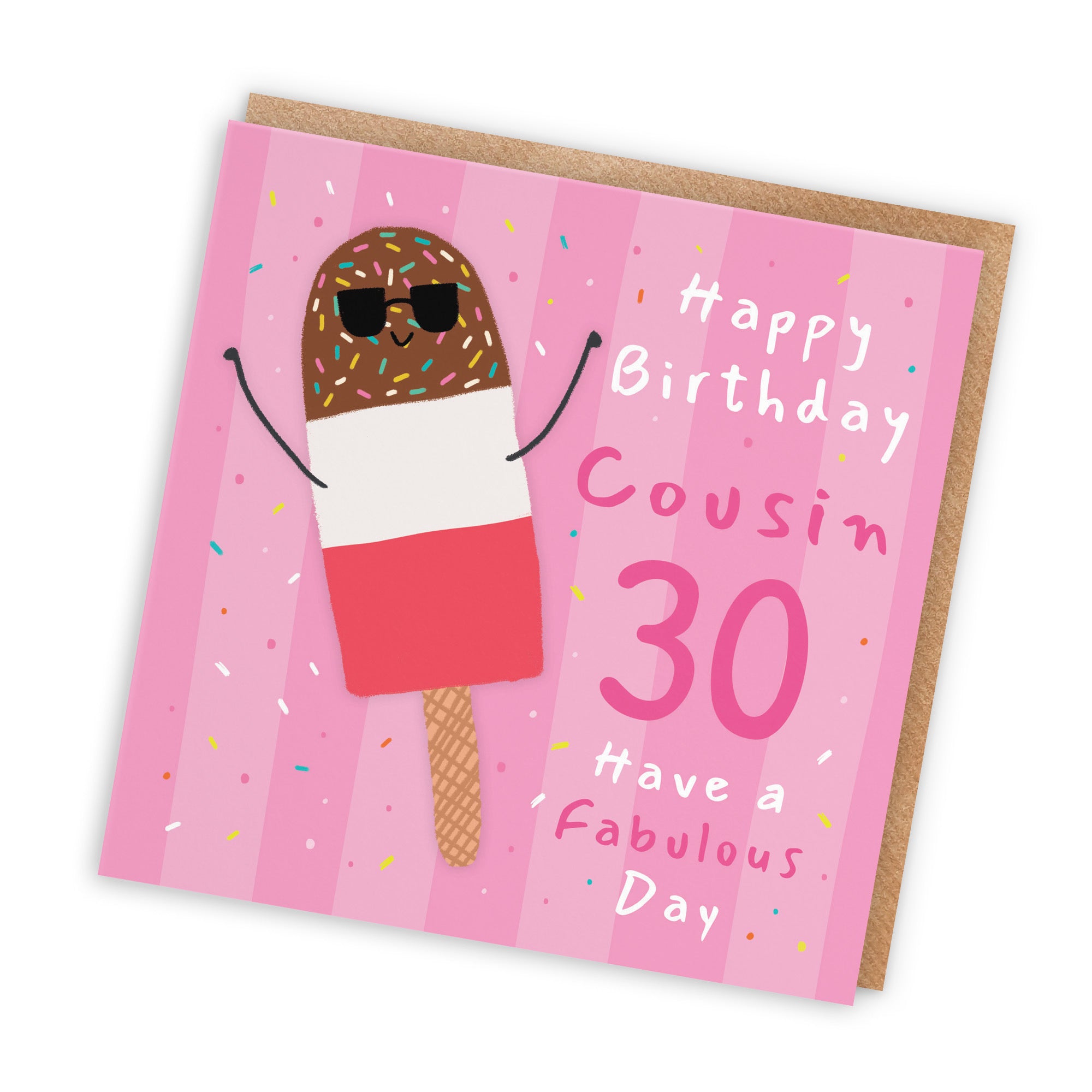 Female 30th Cousin Birthday Card Ice Lolly Moments - Default Title (BS00415)