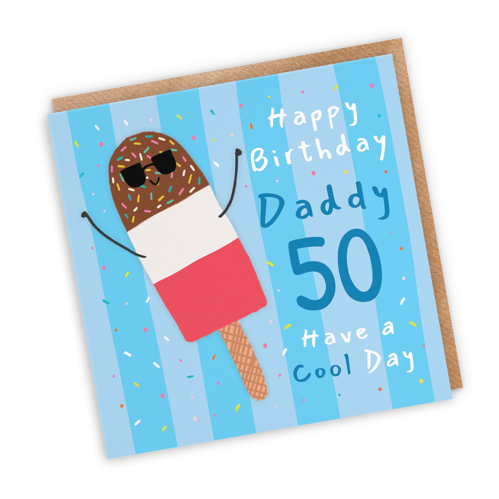 50th Daddy Birthday Card Ice Lolly Moments - Default Title (BS00422)
