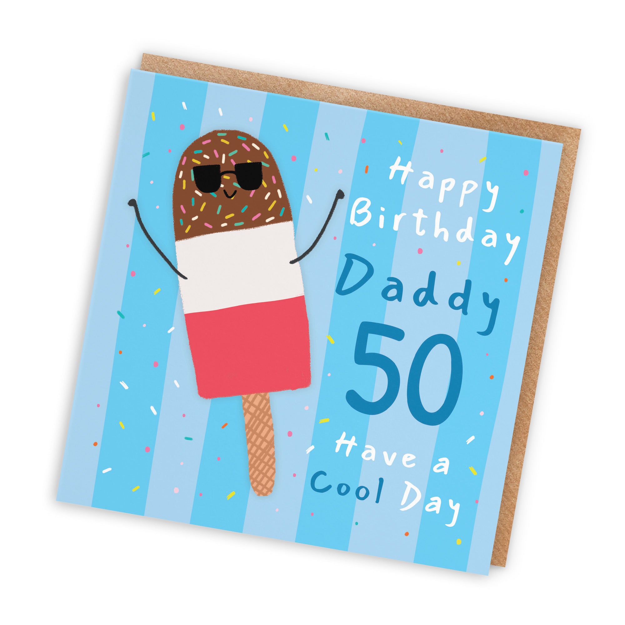 50th Daddy Birthday Card Ice Lolly Moments - Default Title (BS00422)