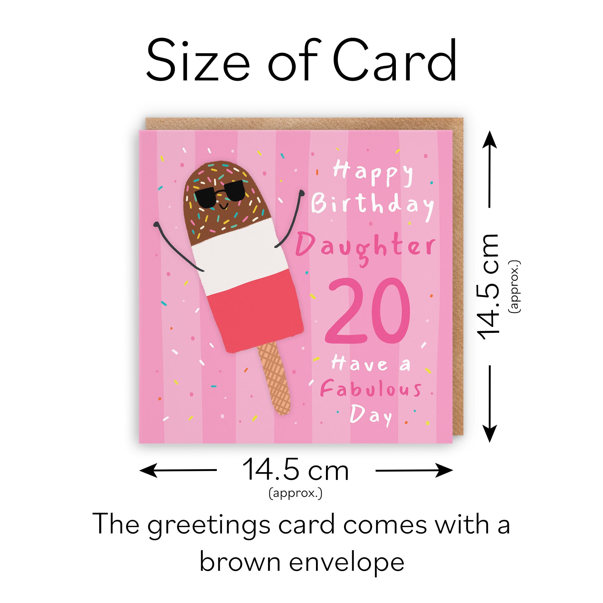 20th Daughter Birthday Card Ice Lolly Moments - Default Title (BS00433)