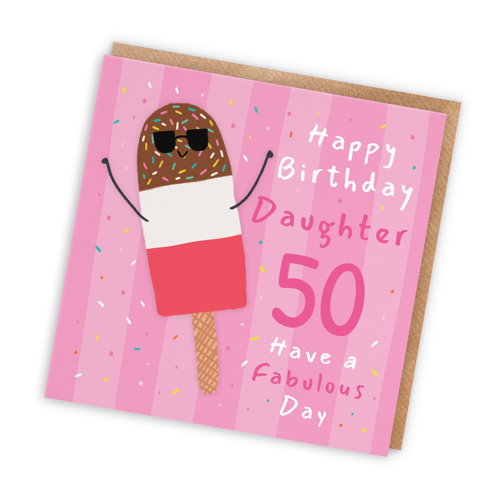 50th Daughter Birthday Card Ice Lolly Moments - Default Title (BS00439)