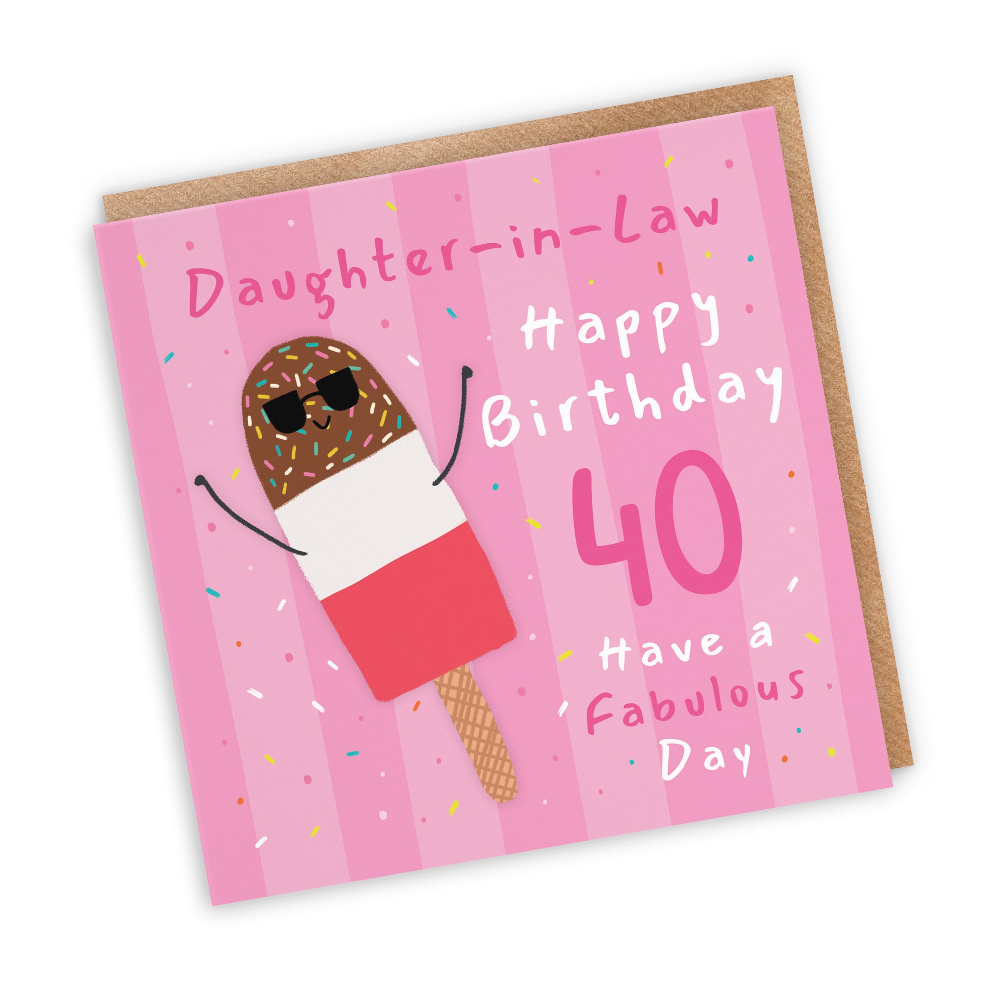 40th Daughter-in-Law Birthday Card Ice Lolly Moments - Default Title (BS00442)