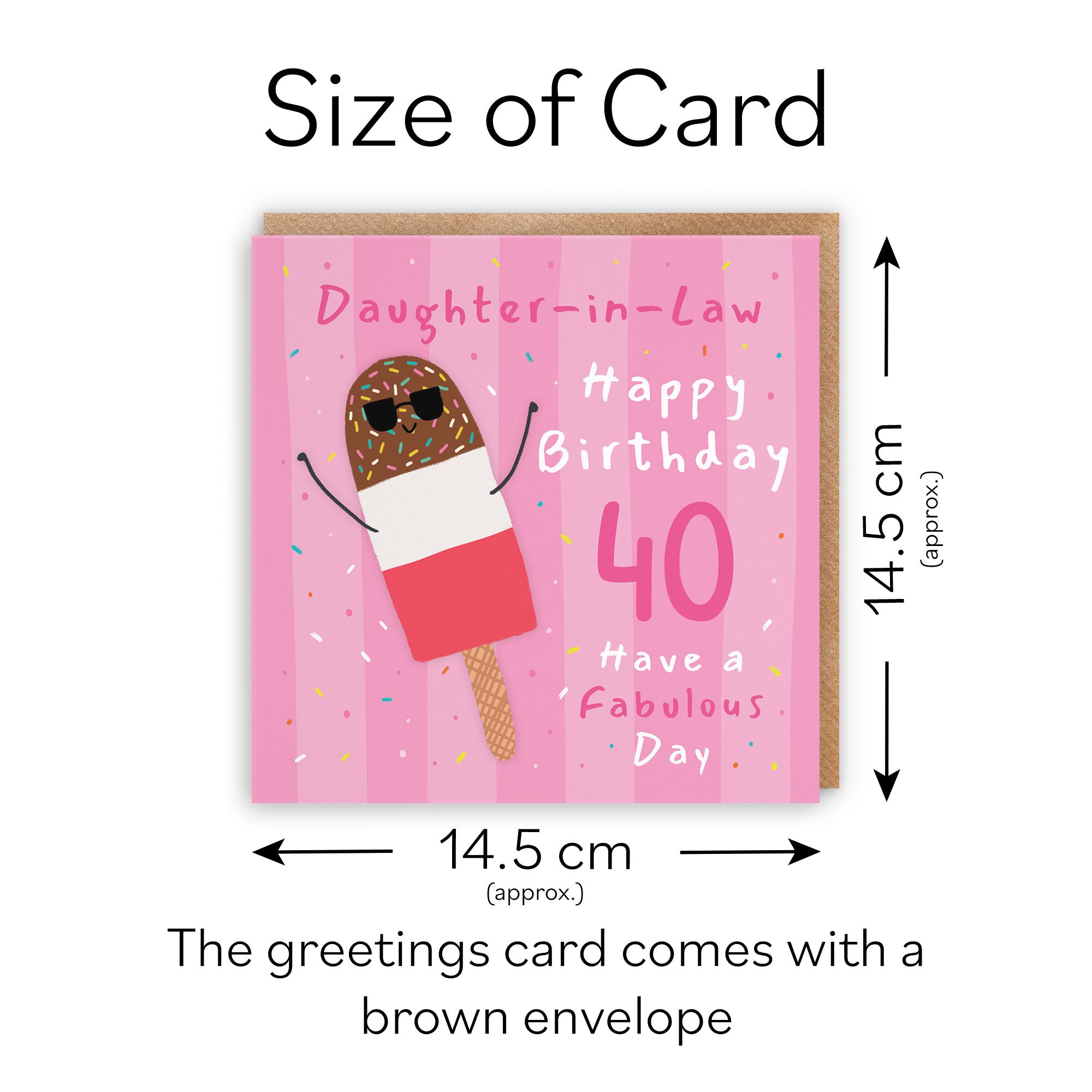 40th Daughter-in-Law Birthday Card Ice Lolly Moments - Default Title (BS00442)