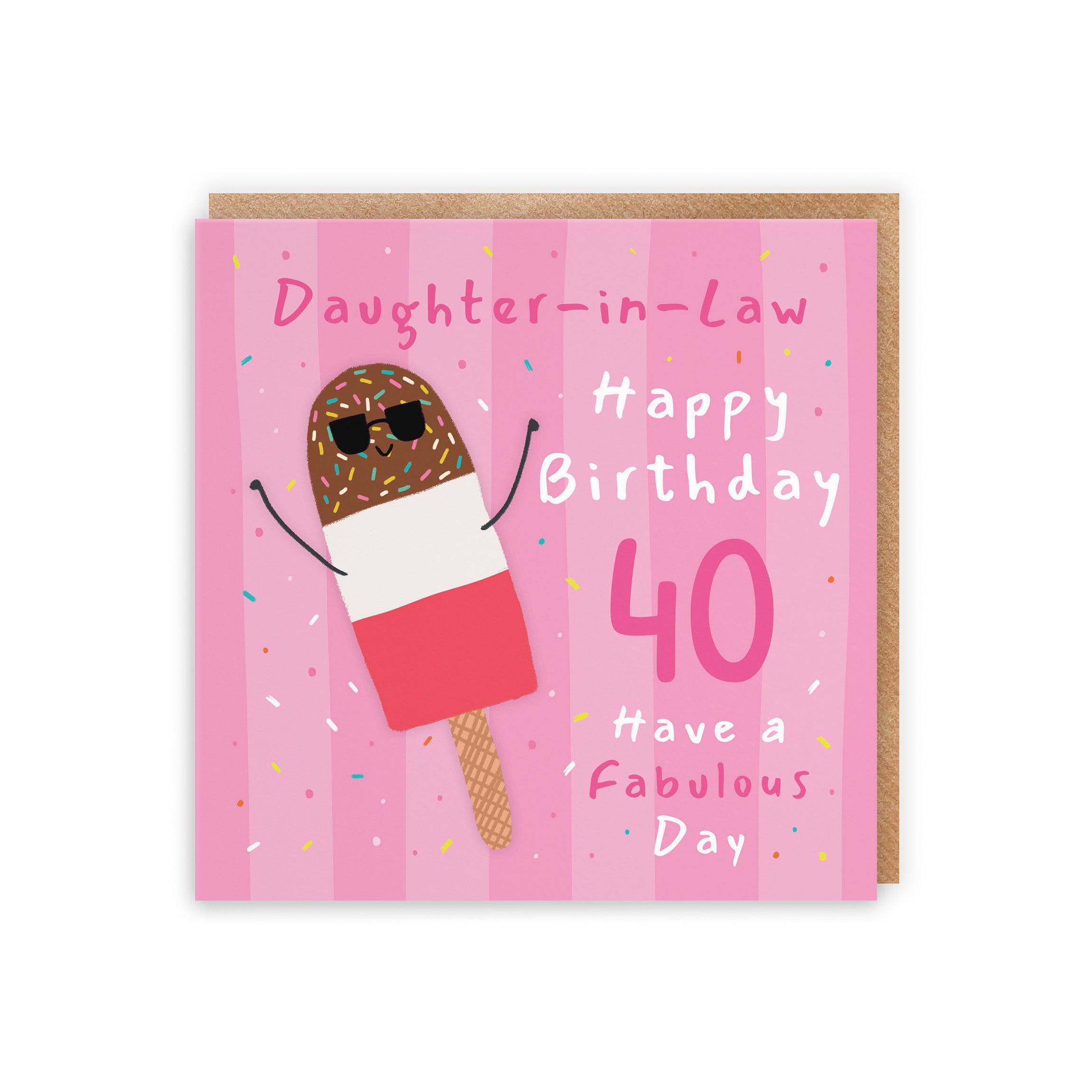 40th Daughter-in-Law Birthday Card Ice Lolly Moments - Default Title (BS00442)