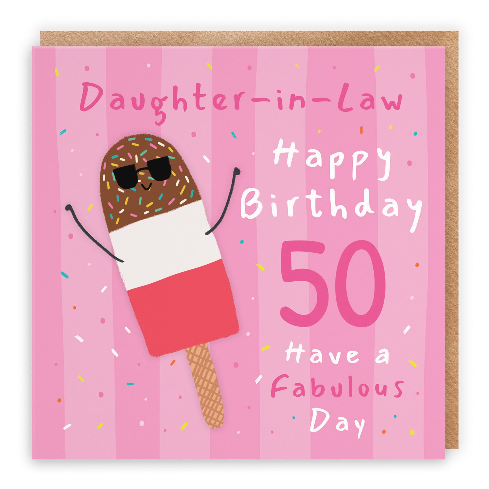 50th Daughter-in-Law Birthday Card Ice Lolly Moments - Default Title (BS00443)