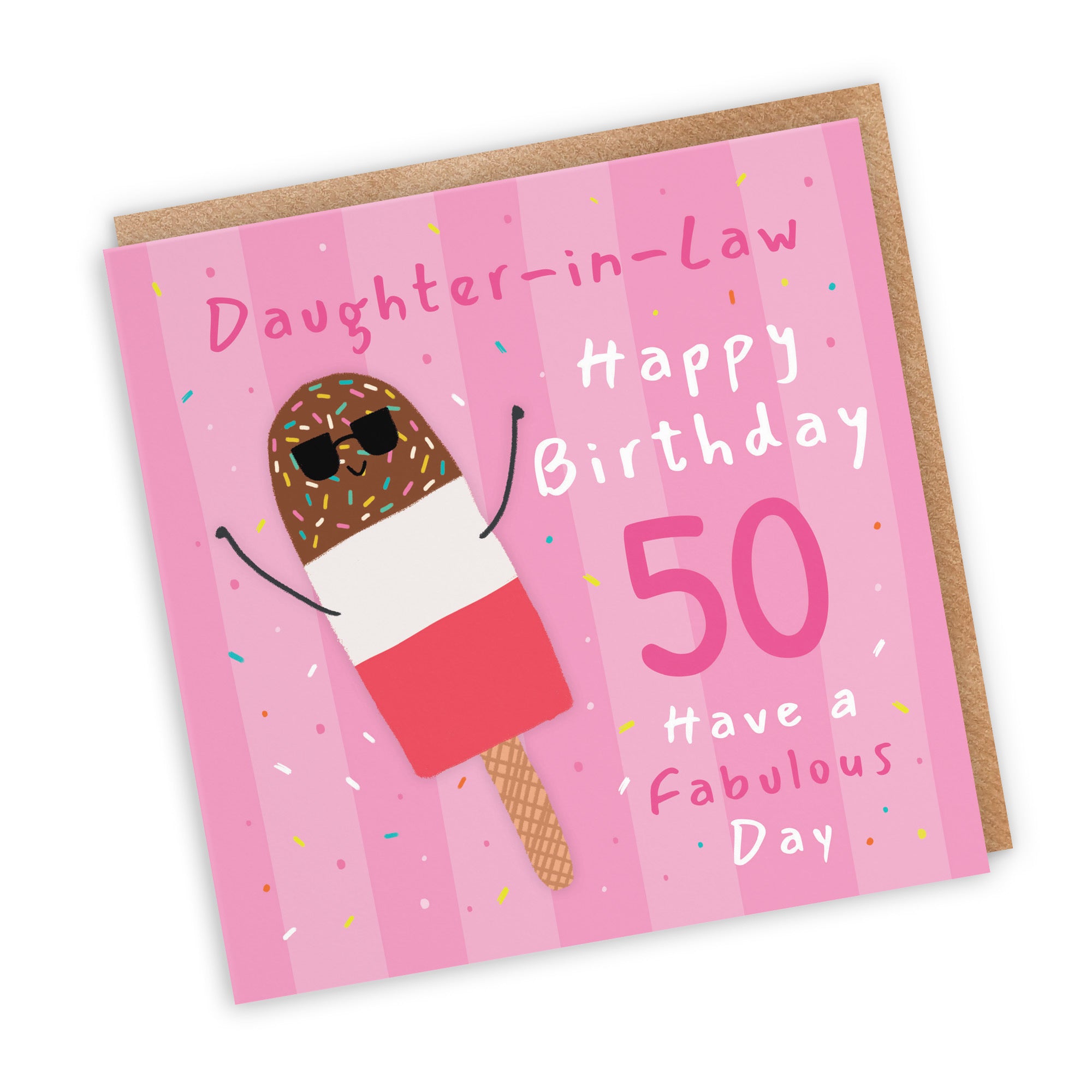 50th Daughter-in-Law Birthday Card Ice Lolly Moments - Default Title (BS00443)