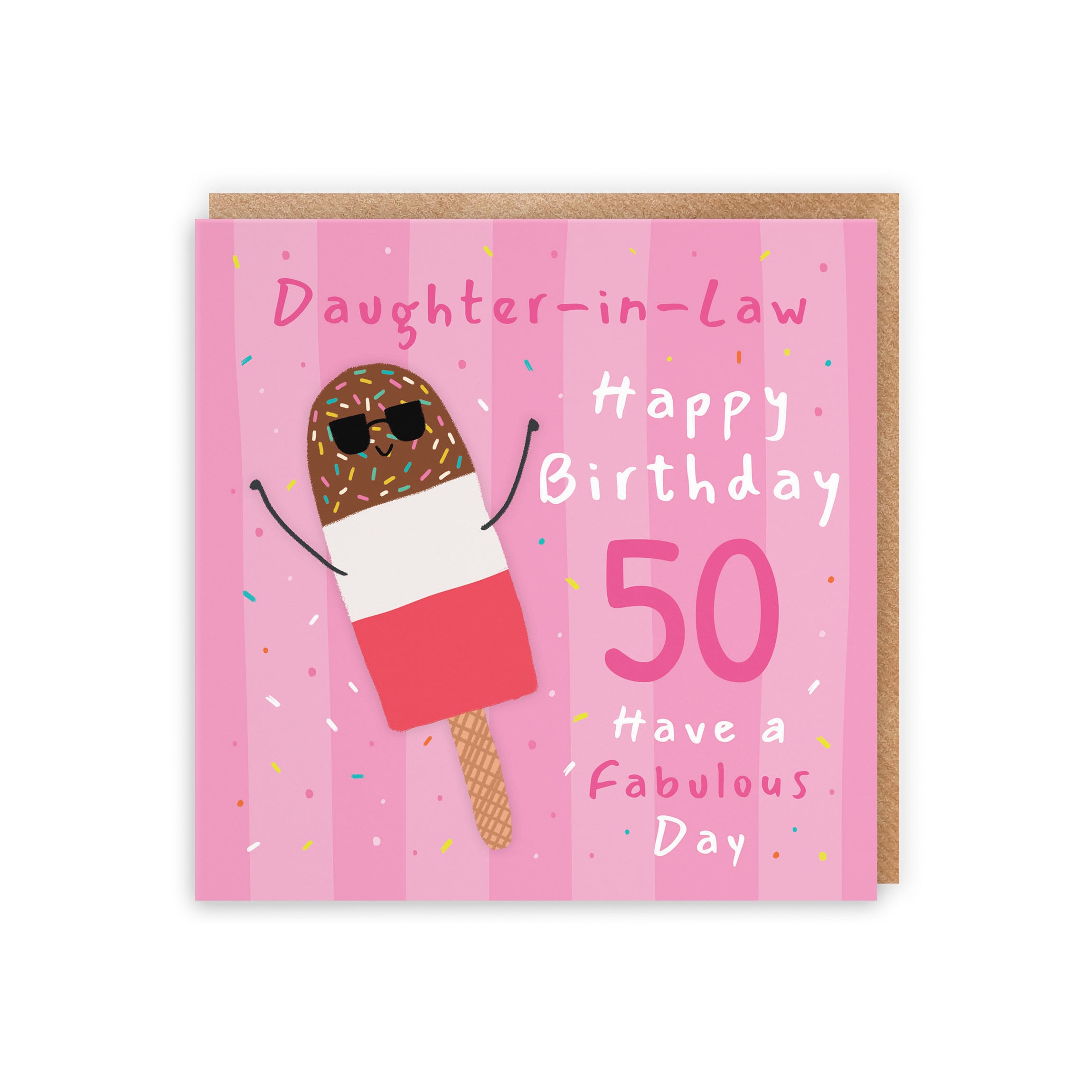 50th Daughter-in-Law Birthday Card Ice Lolly Moments - Default Title (BS00443)