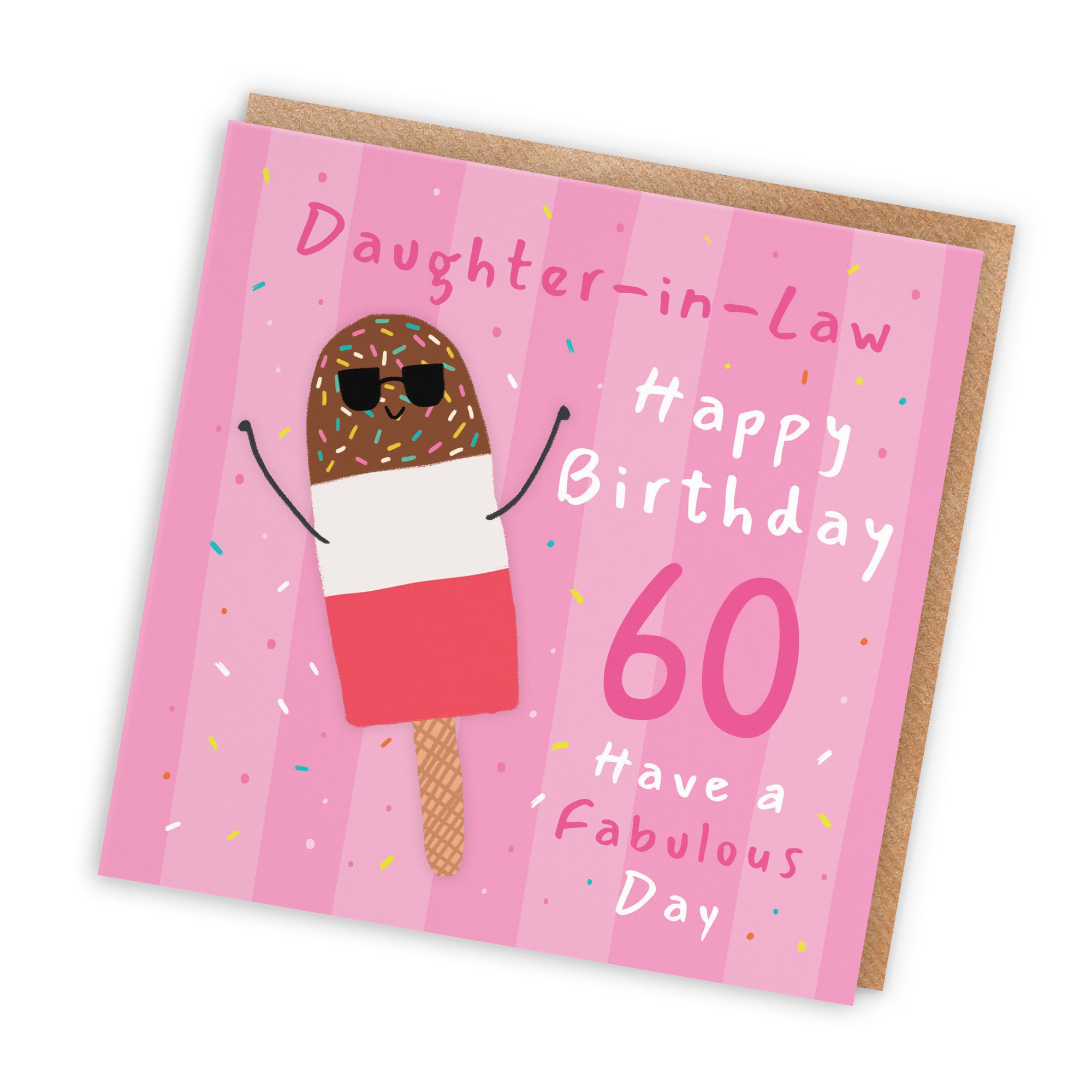 60th Daughter-in-Law Birthday Card Ice Lolly Moments - Default Title (BS00444)