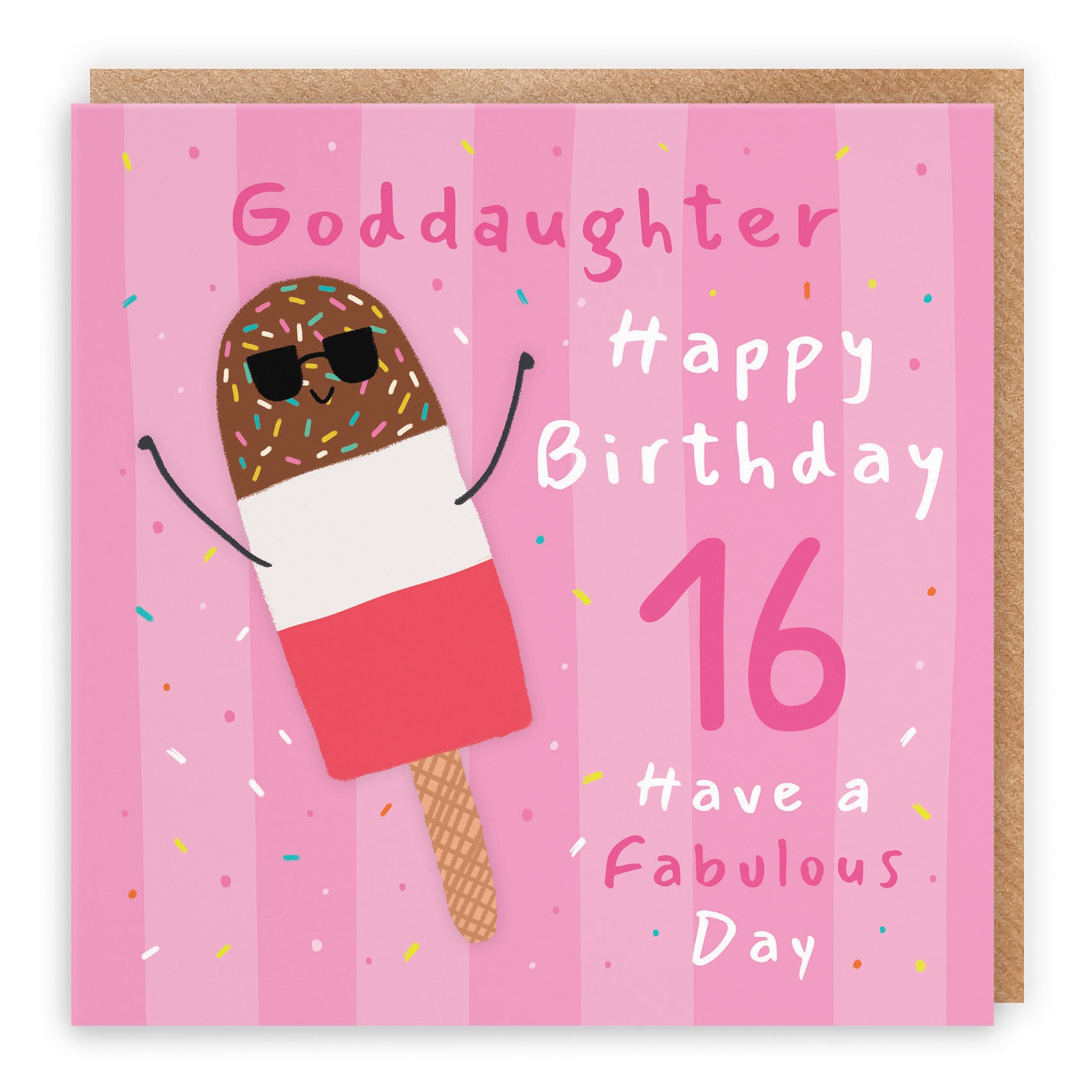 16th Goddaughter Birthday Card Ice Lolly Moments - Default Title (BS00447)