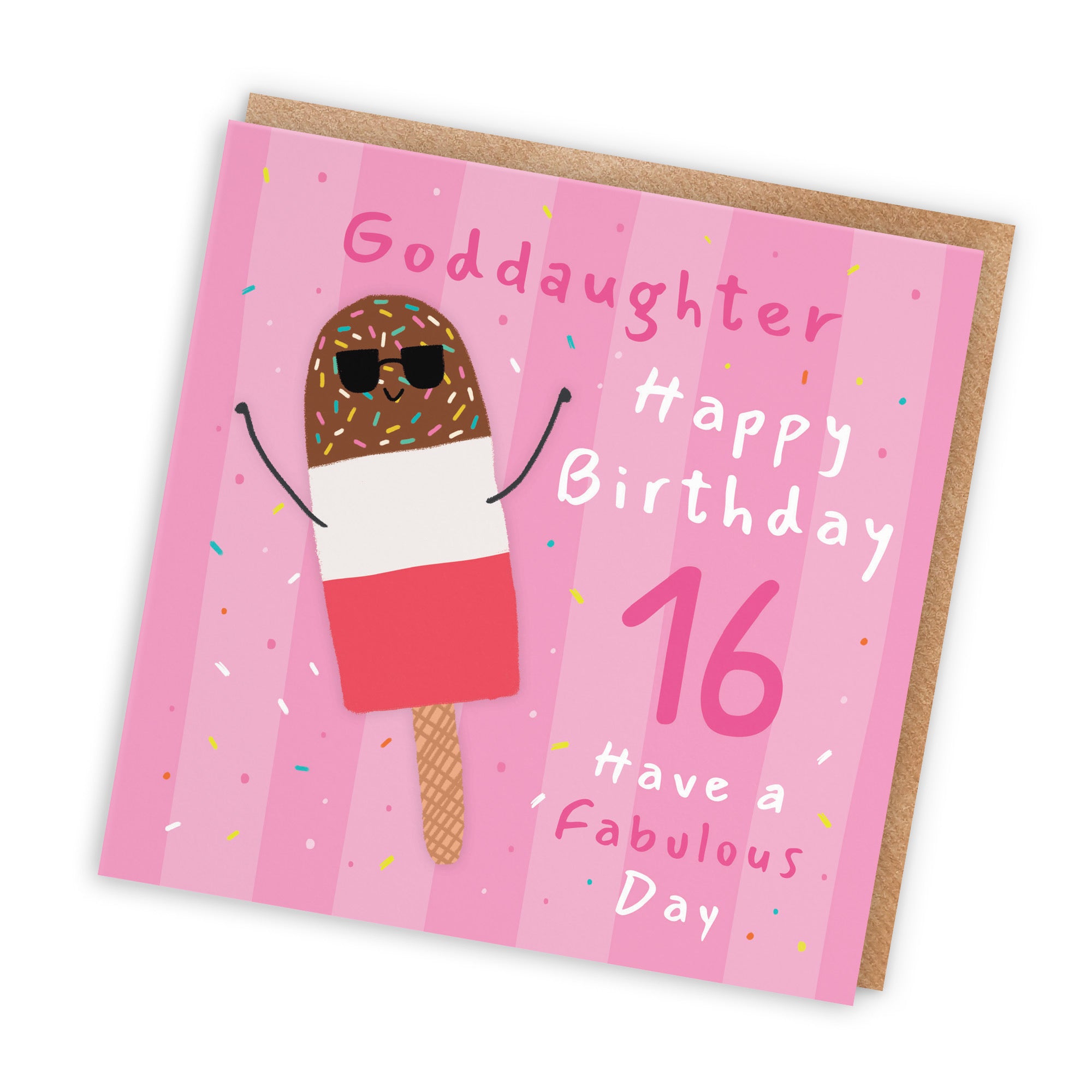 16th Goddaughter Birthday Card Ice Lolly Moments - Default Title (BS00447)