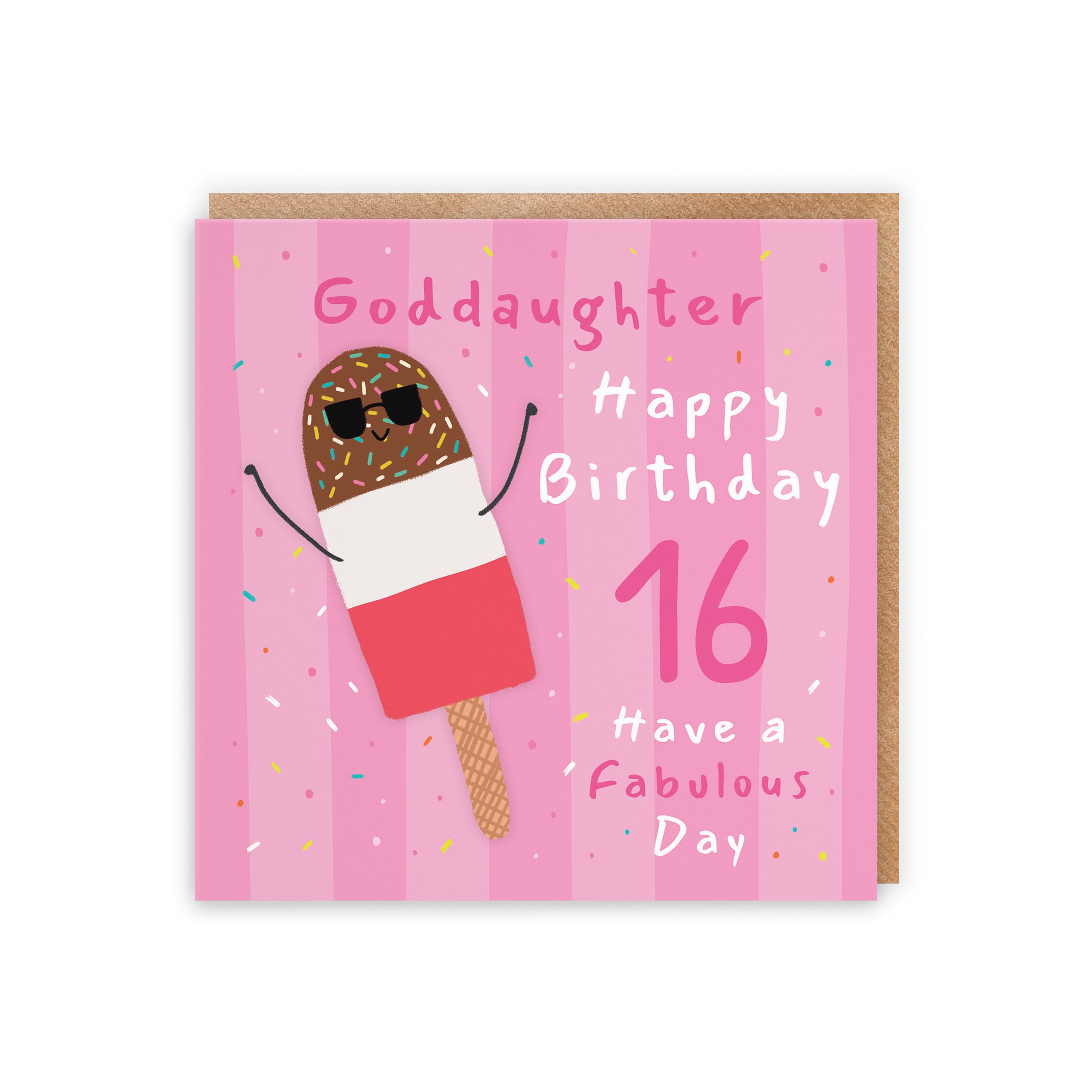 16th Goddaughter Birthday Card Ice Lolly Moments - Default Title (BS00447)