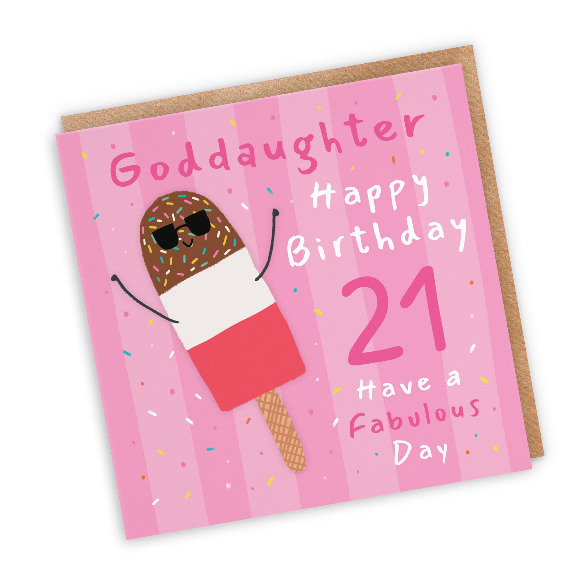 21st Goddaughter Birthday Card Ice Lolly Moments - Default Title (BS00449)