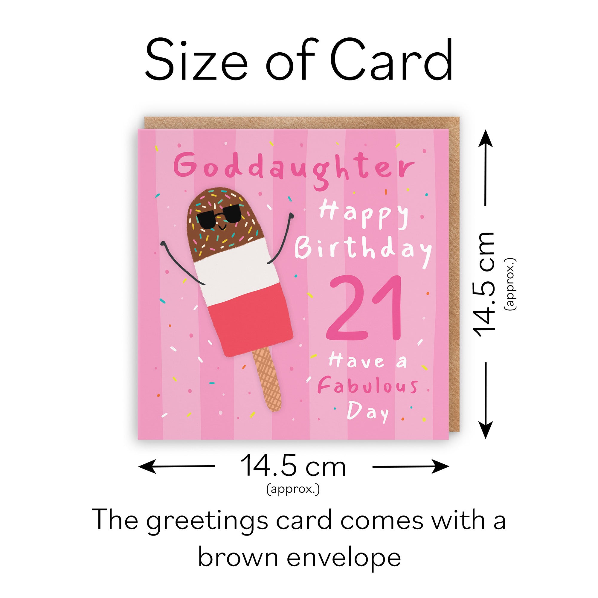21st Goddaughter Birthday Card Ice Lolly Moments - Default Title (BS00449)