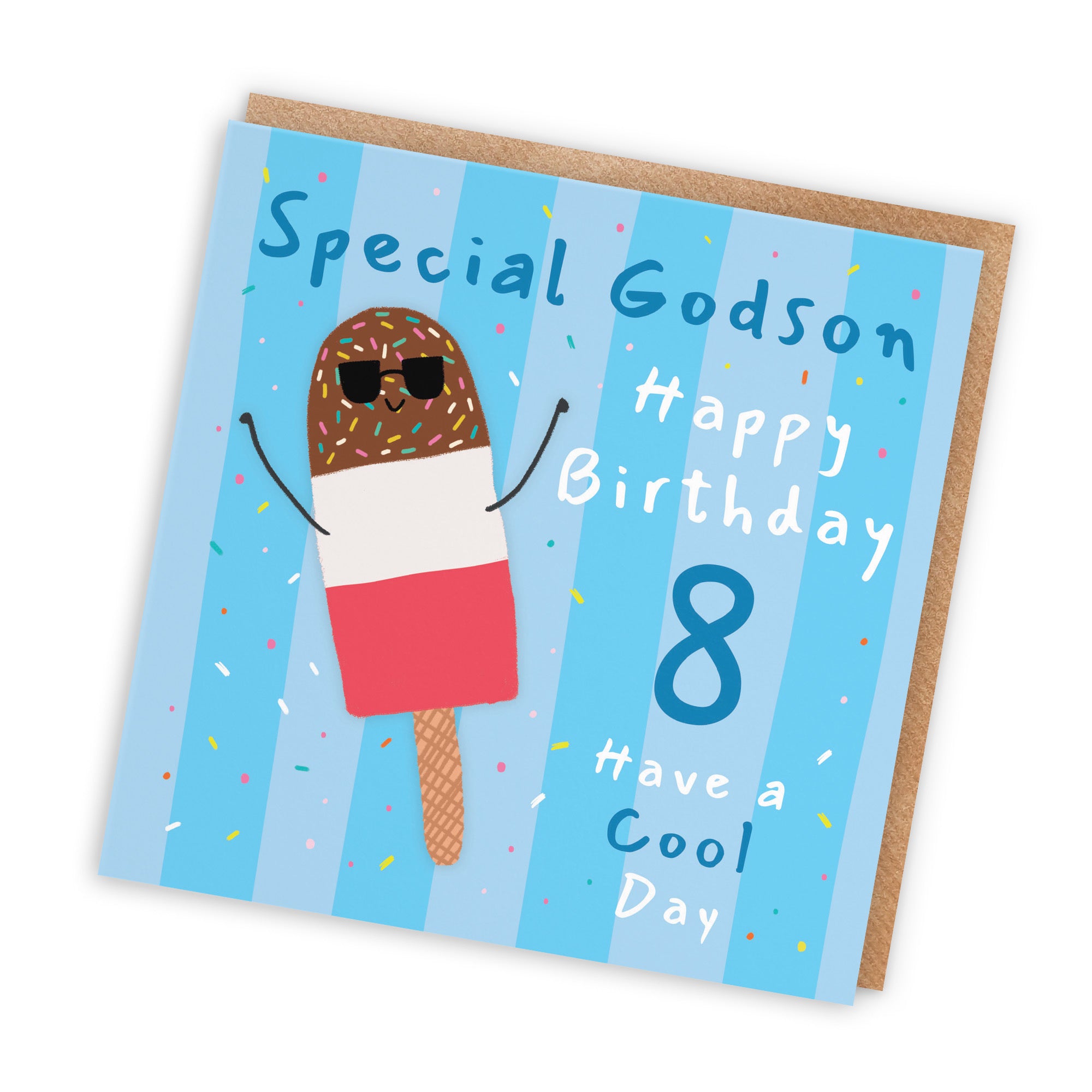 8th Godson Birthday Card Ice Lolly Moments - Default Title (BS00459)