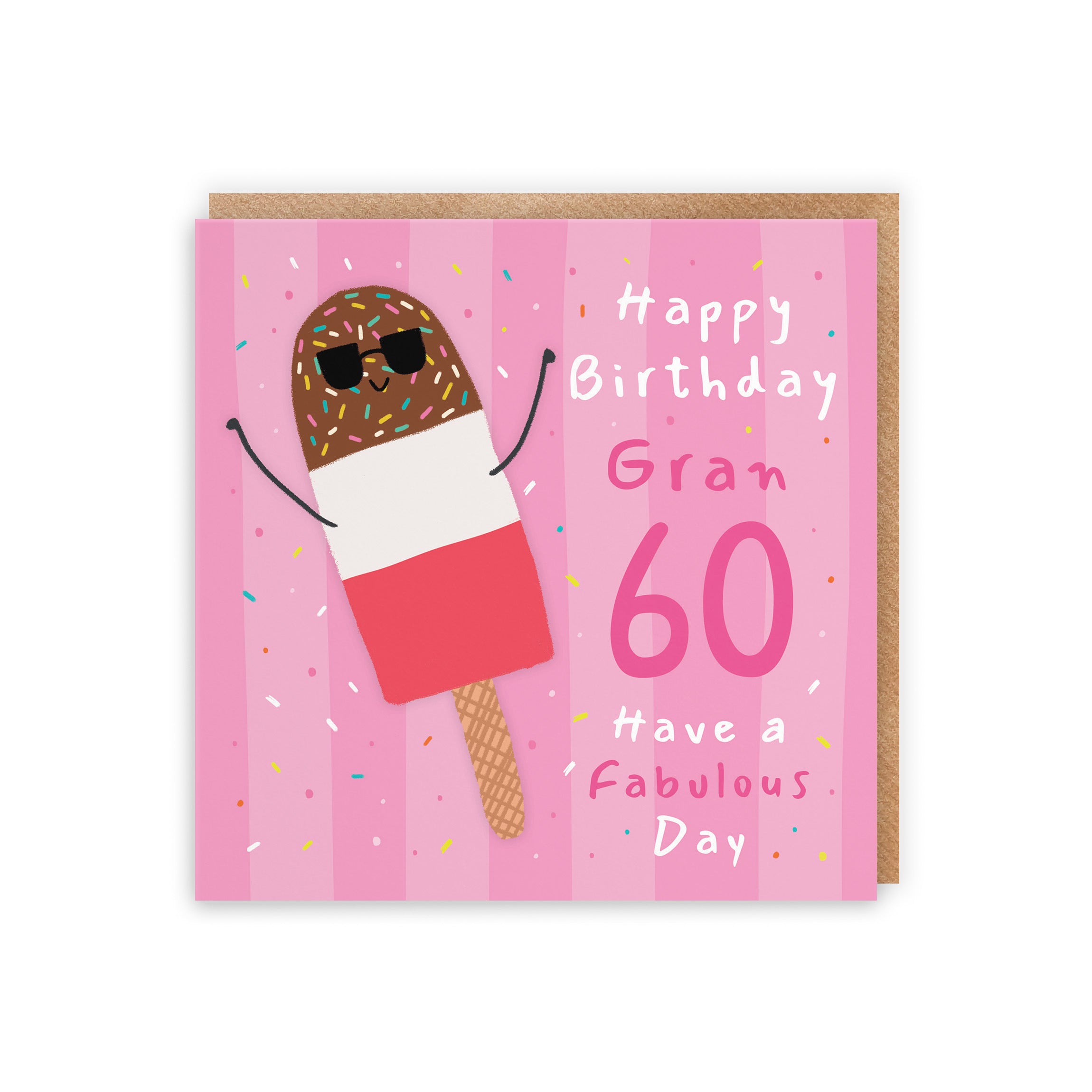 60th Gran Birthday Card Ice Lolly Moments - Default Title (BS00462)