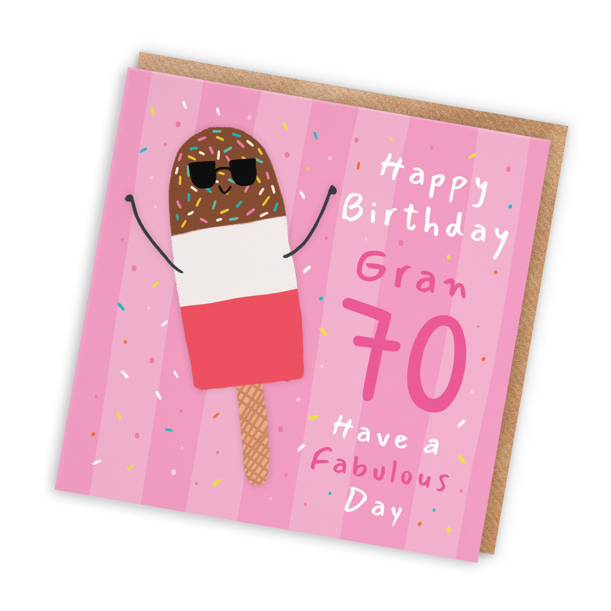 70th Gran Birthday Card Ice Lolly Moments - Default Title (BS00463)
