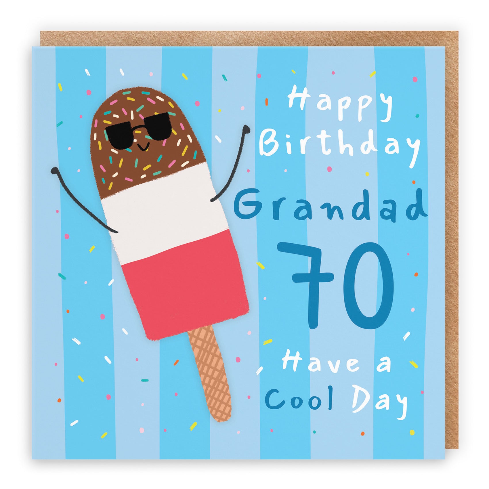 70th Grandad Birthday Card Ice Lolly Moments - Default Title (BS00465)