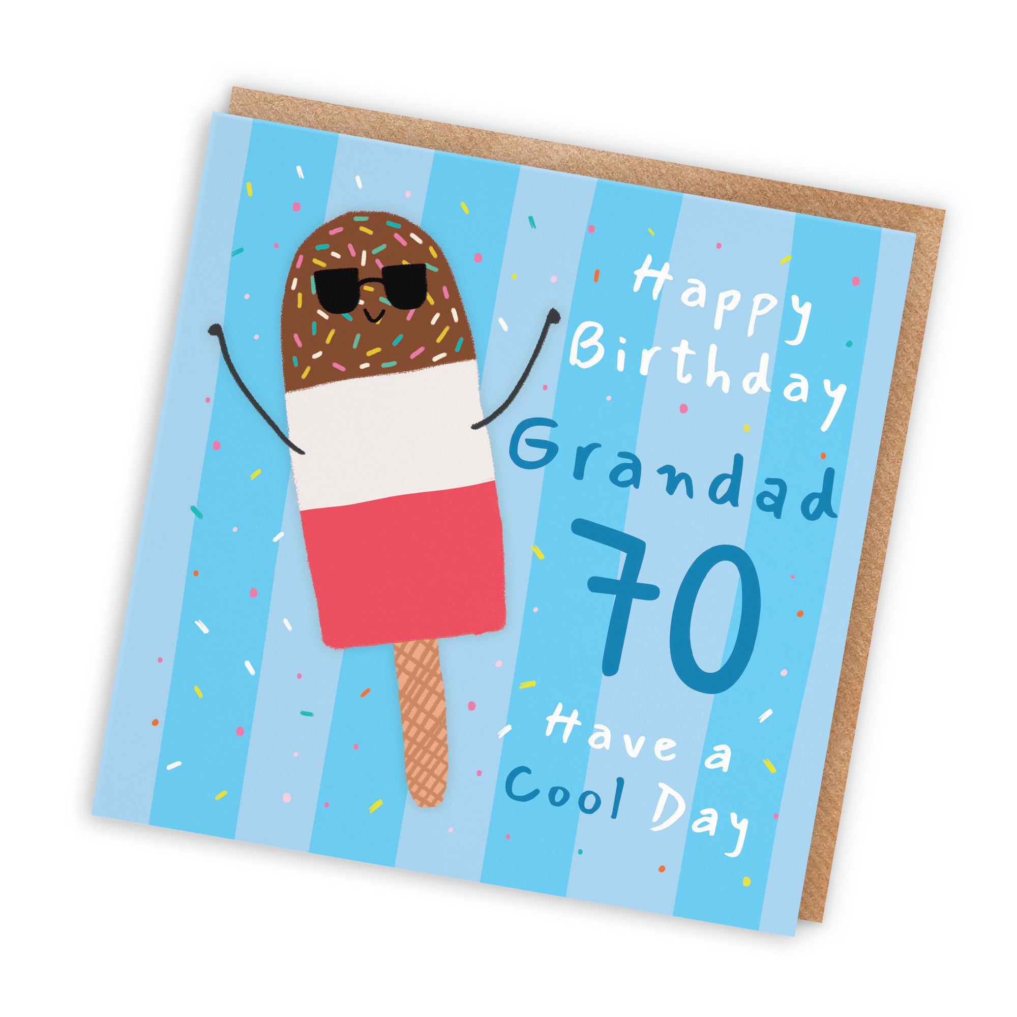 70th Grandad Birthday Card Ice Lolly Moments - Default Title (BS00465)