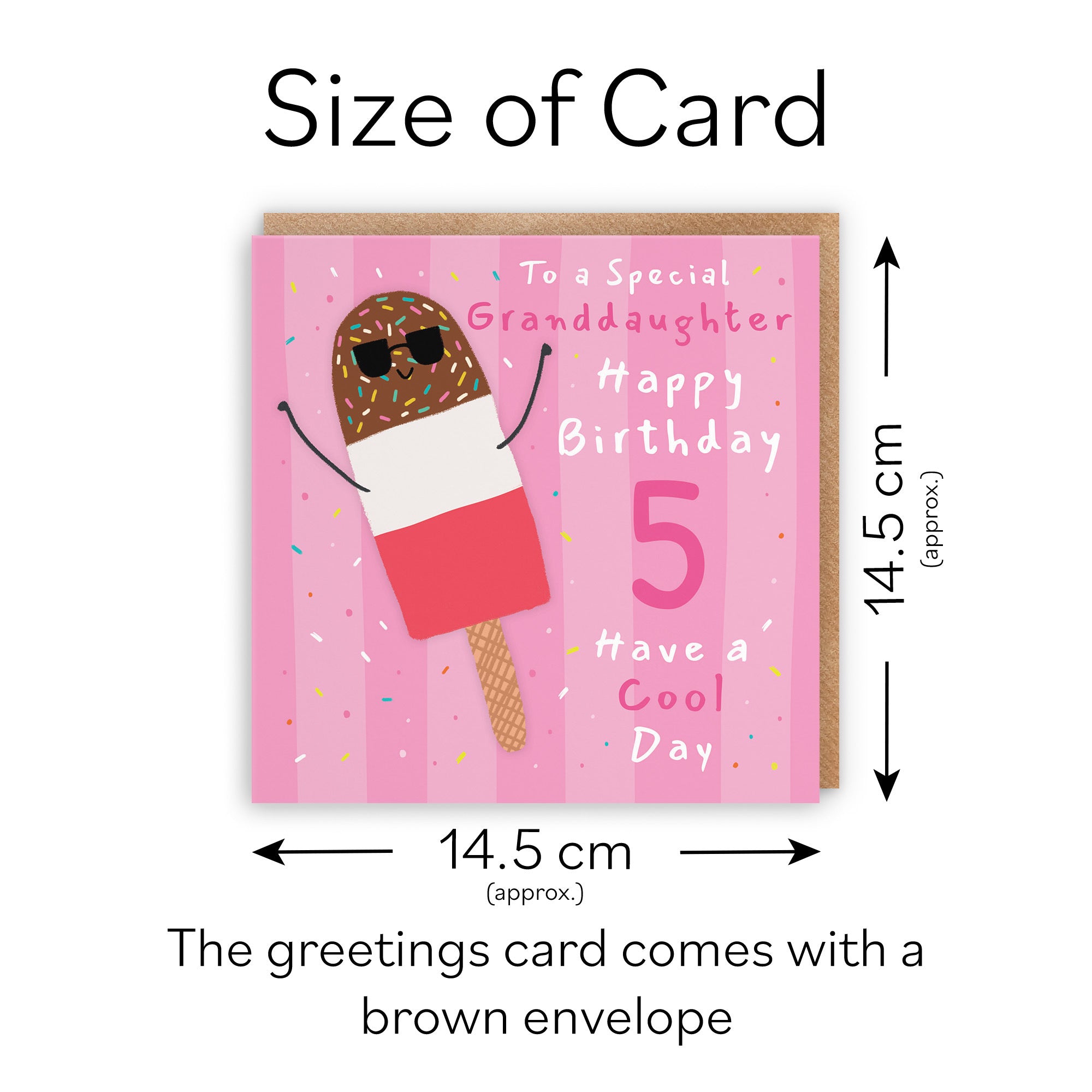 5th Granddaughter Birthday Card Ice Lolly Moments - Default Title (BS00466)