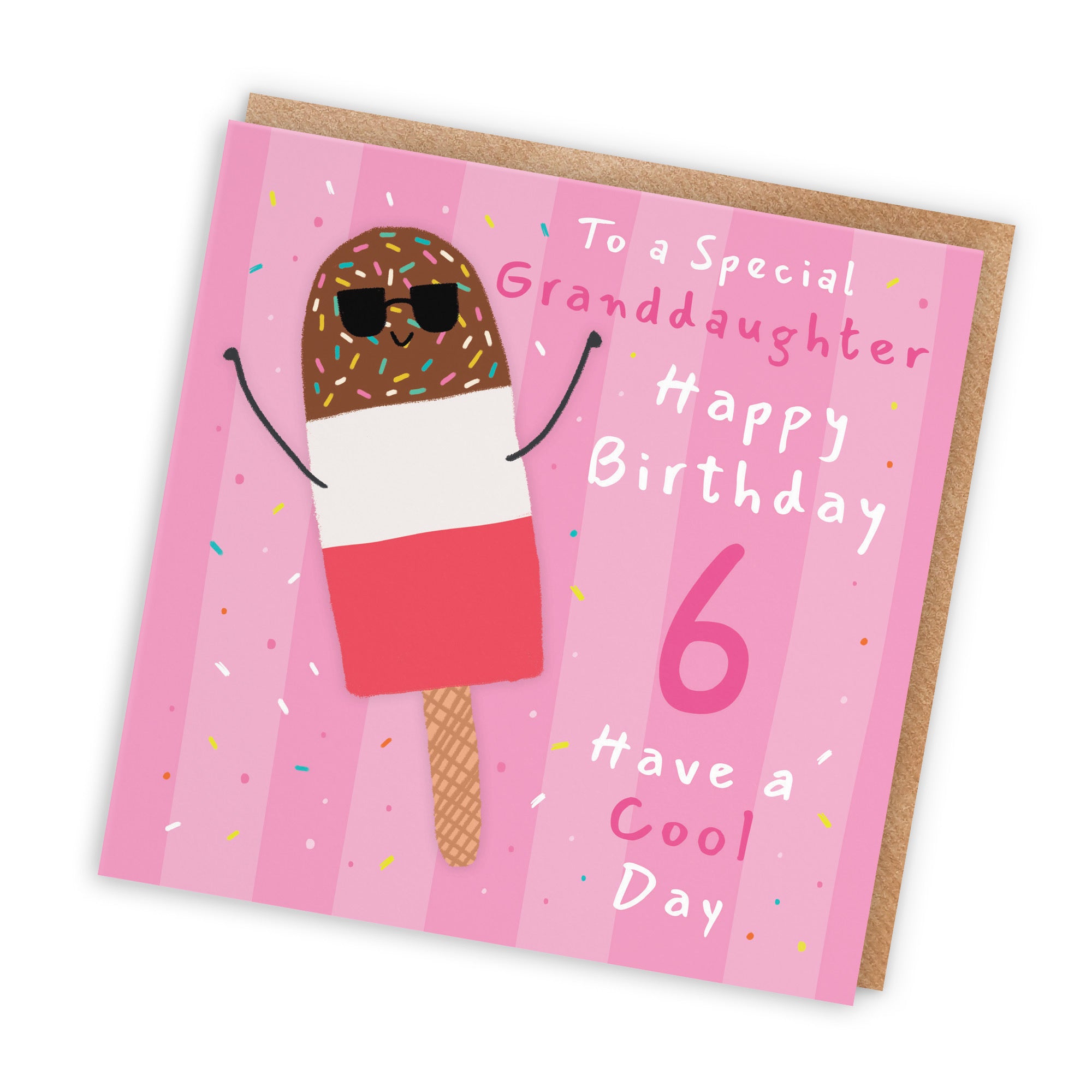 6th Granddaughter Birthday Card Ice Lolly Moments - Default Title (BS00467)