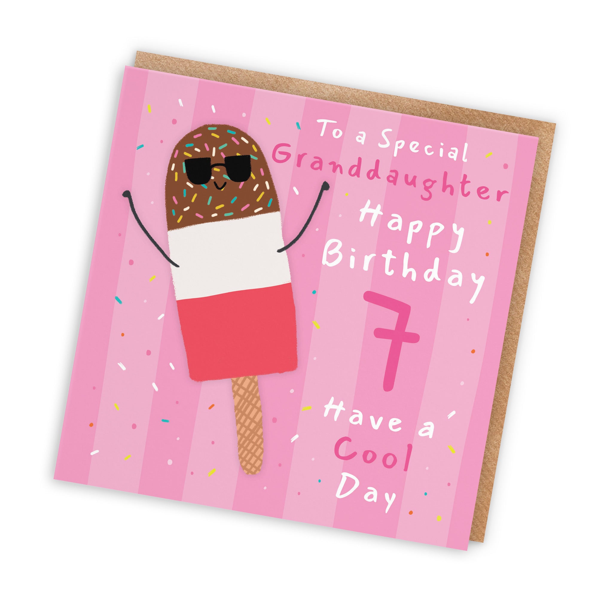 7th Granddaughter Birthday Card Ice Lolly Moments - Default Title (BS00468)