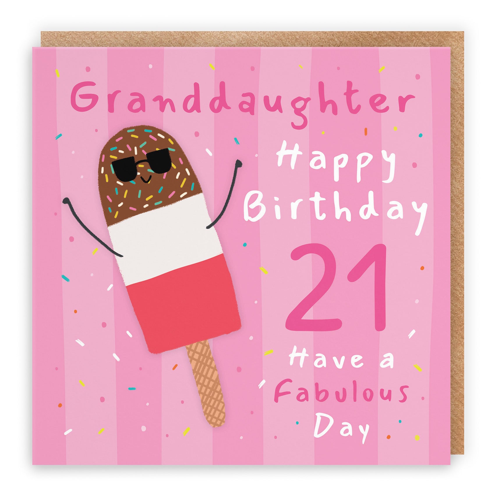 21st Granddaughter Birthday Card Ice Lolly Moments - Default Title (BS00477)