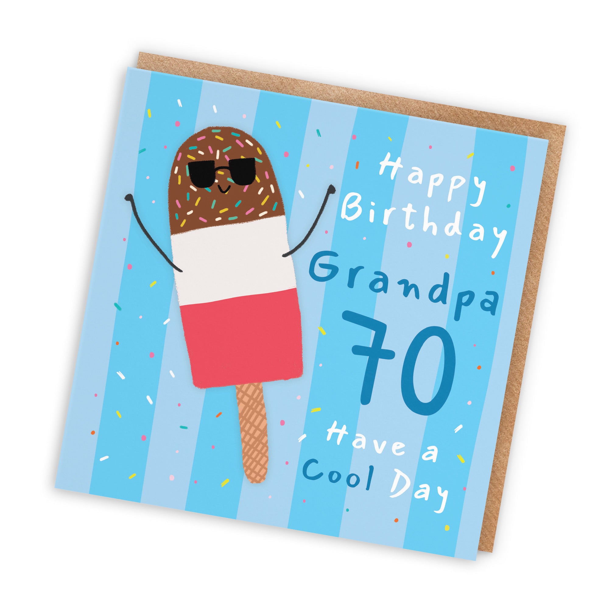 70th Grandpa Birthday Card Ice Lolly Moments - Default Title (BS00482)