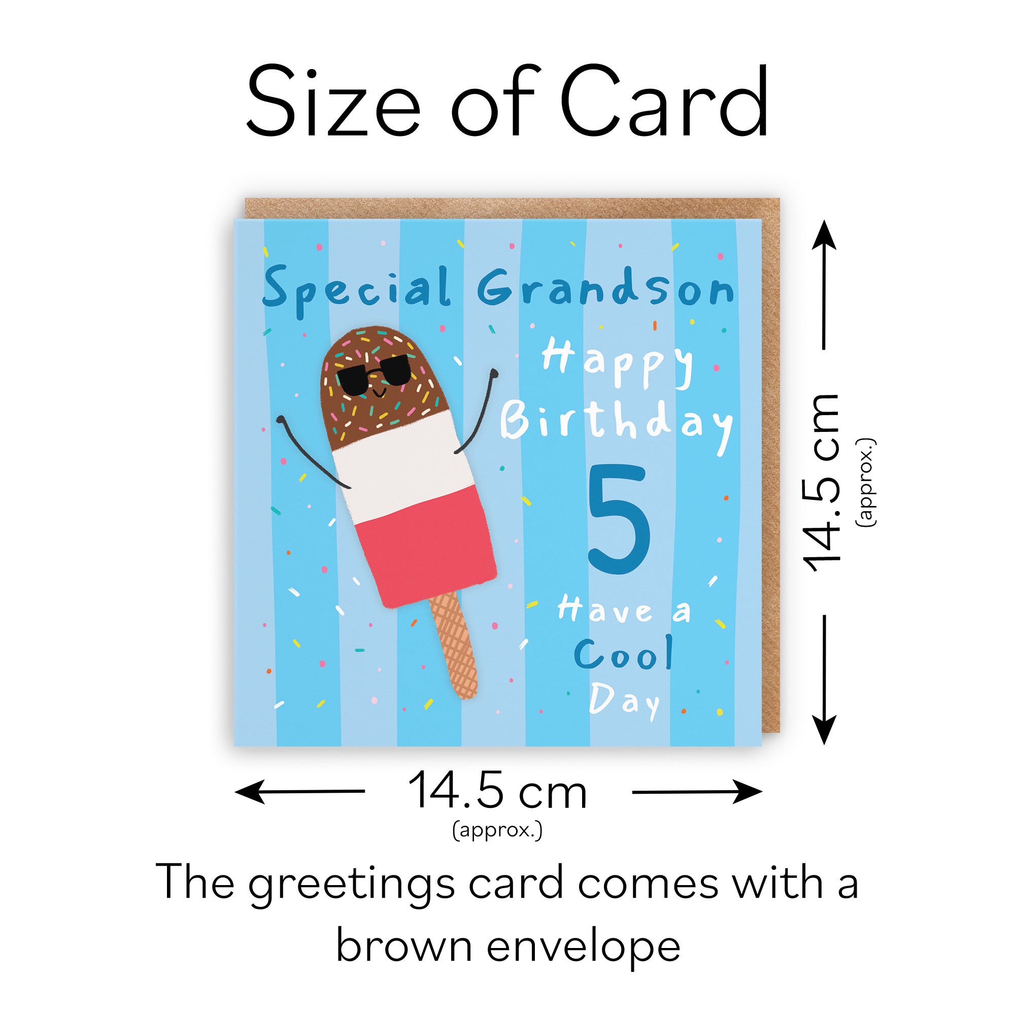 5th Grandson Birthday Card Ice Lolly Moments - Default Title (BS00483)