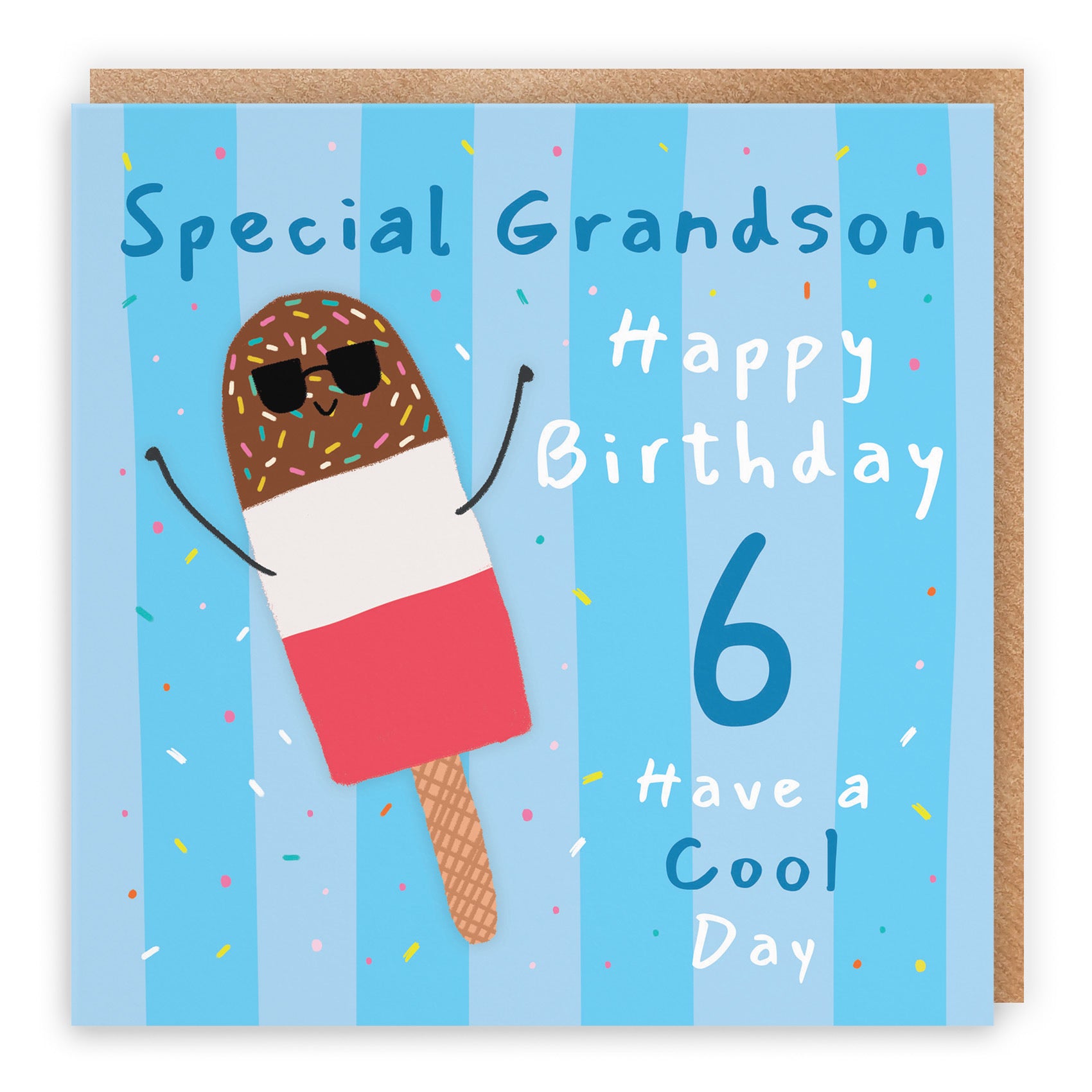 6th Grandson Birthday Card Ice Lolly Moments - Default Title (BS00484)