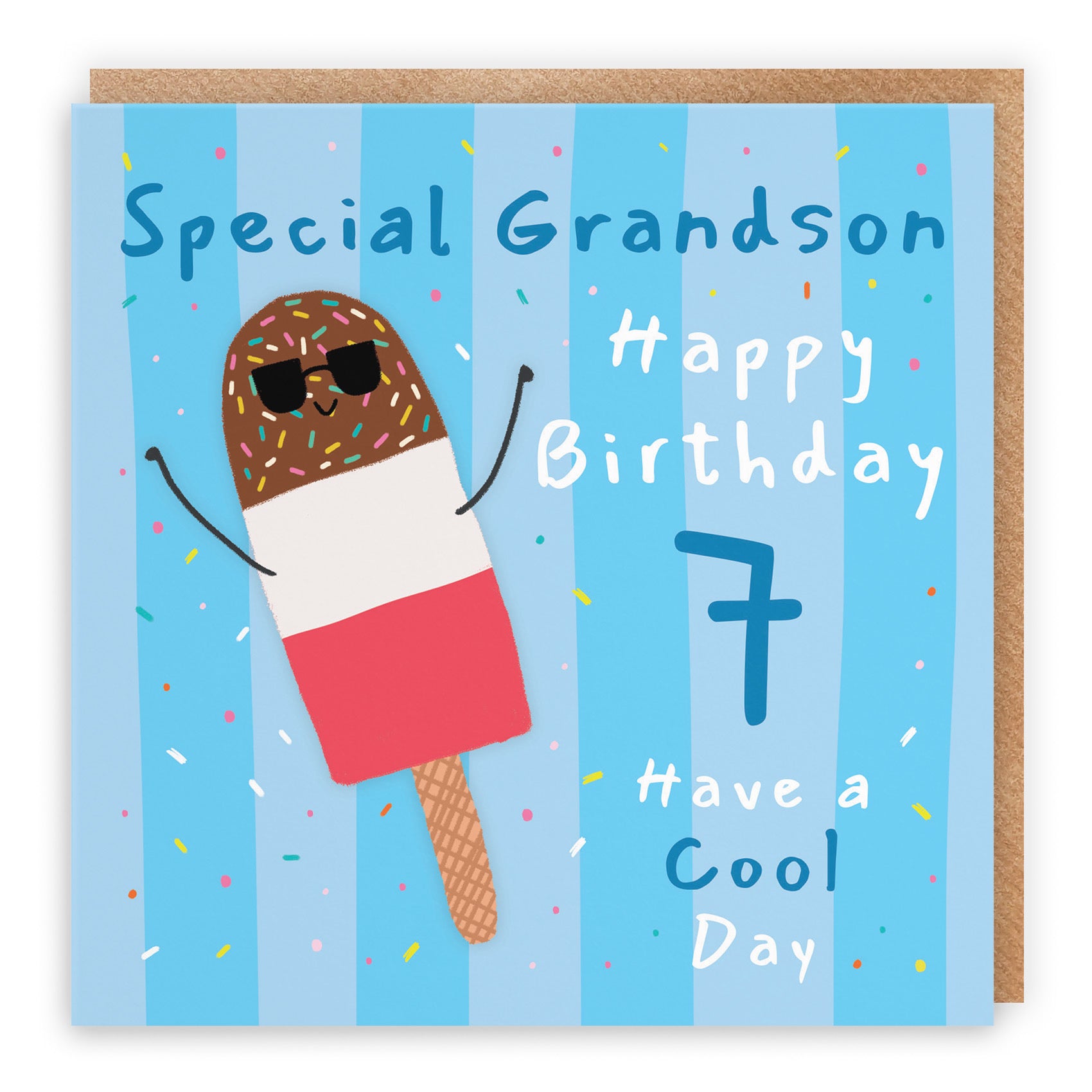 7th Grandson Birthday Card Ice Lolly Moments - Default Title (BS00485)
