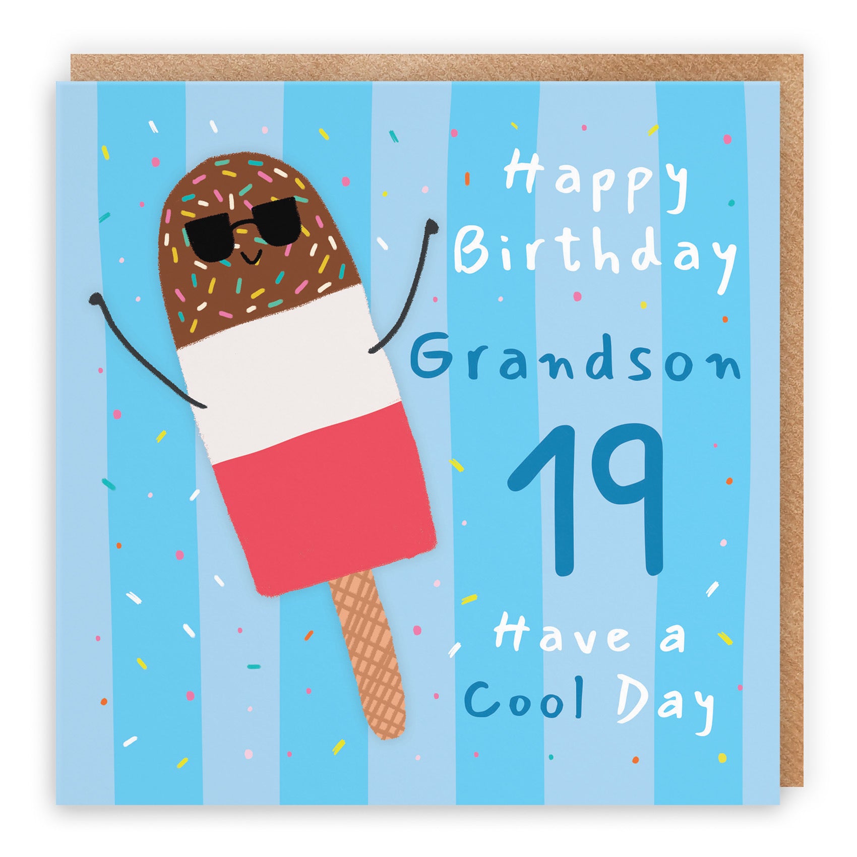 19th Grandson Birthday Card Ice Lolly Moments - Default Title (BS00490)