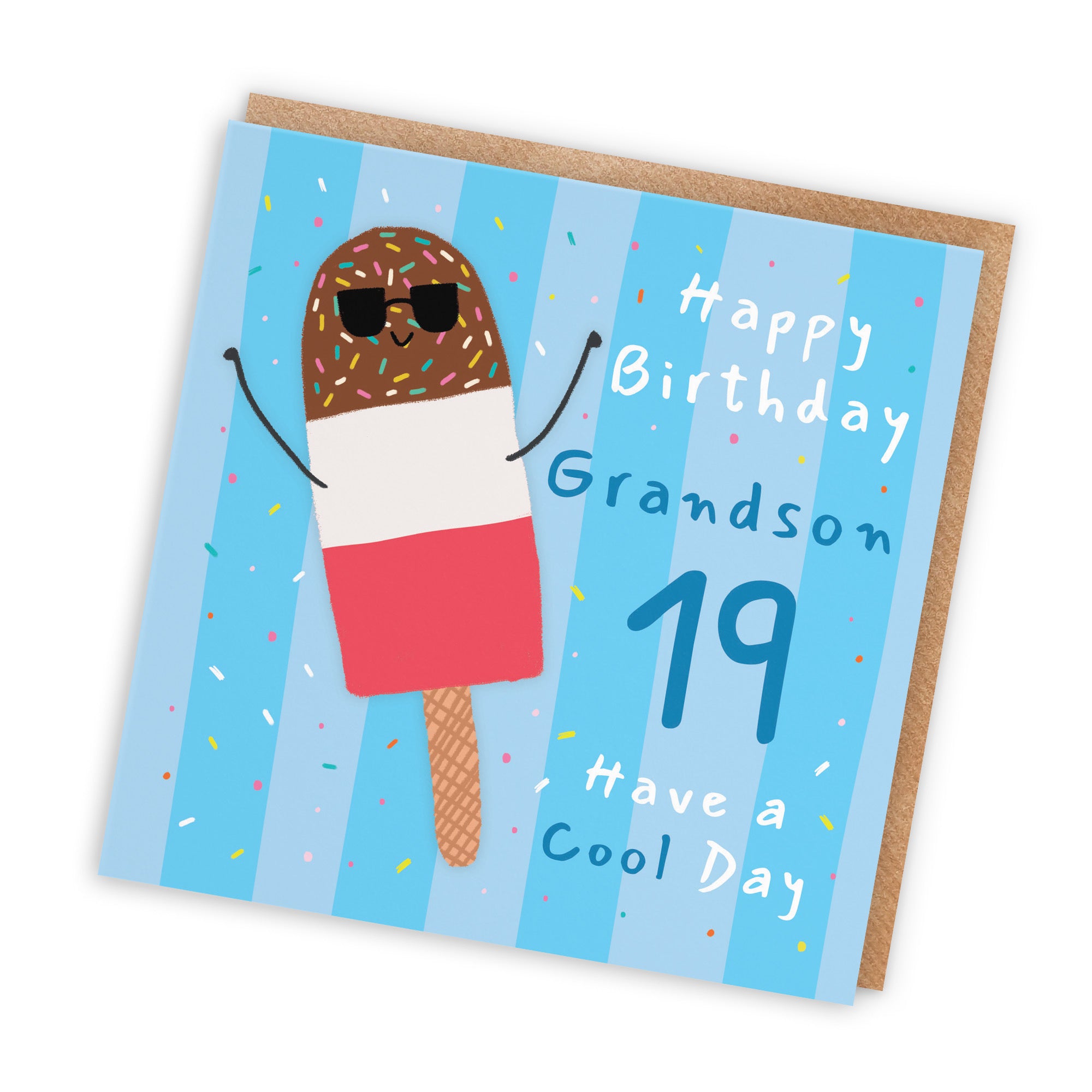 19th Grandson Birthday Card Ice Lolly Moments - Default Title (BS00490)
