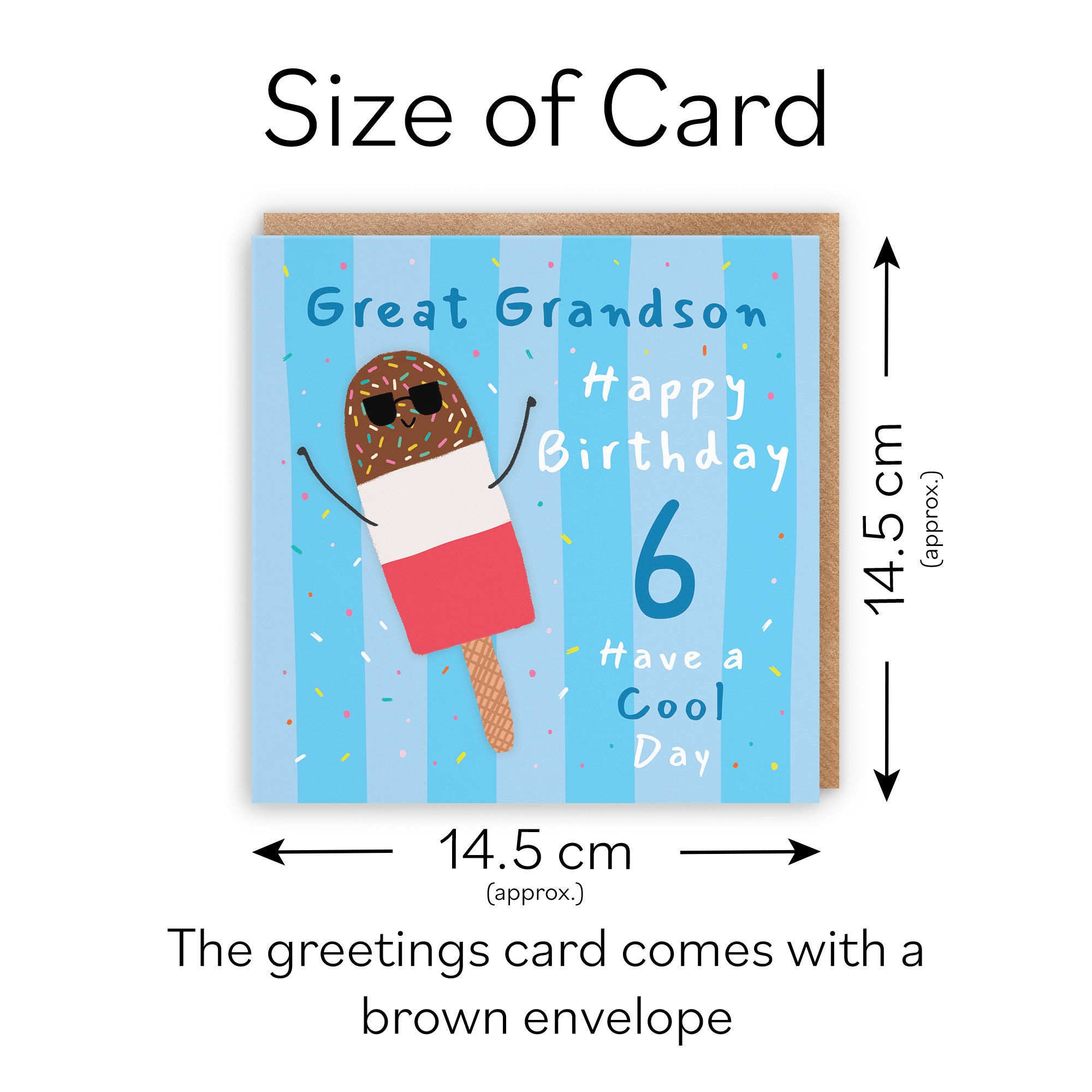 6th Great Grandson Birthday Card Ice Lolly Moments - Default Title (BS00495)