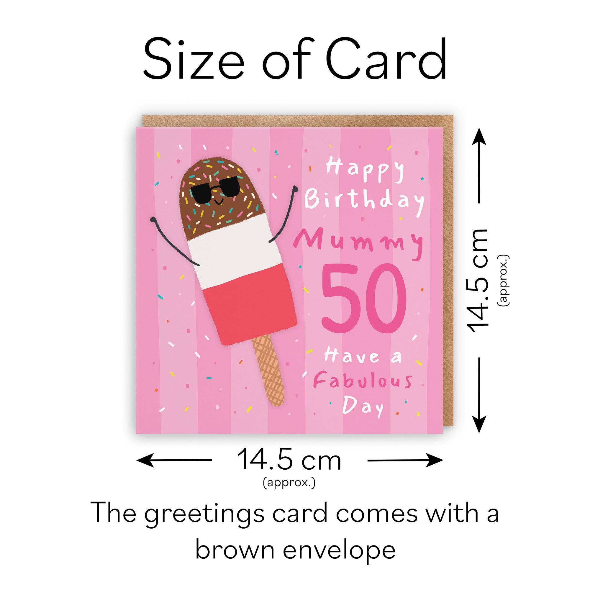 50th Mummy Birthday Card Ice Lolly Moments - Default Title (BS00510)