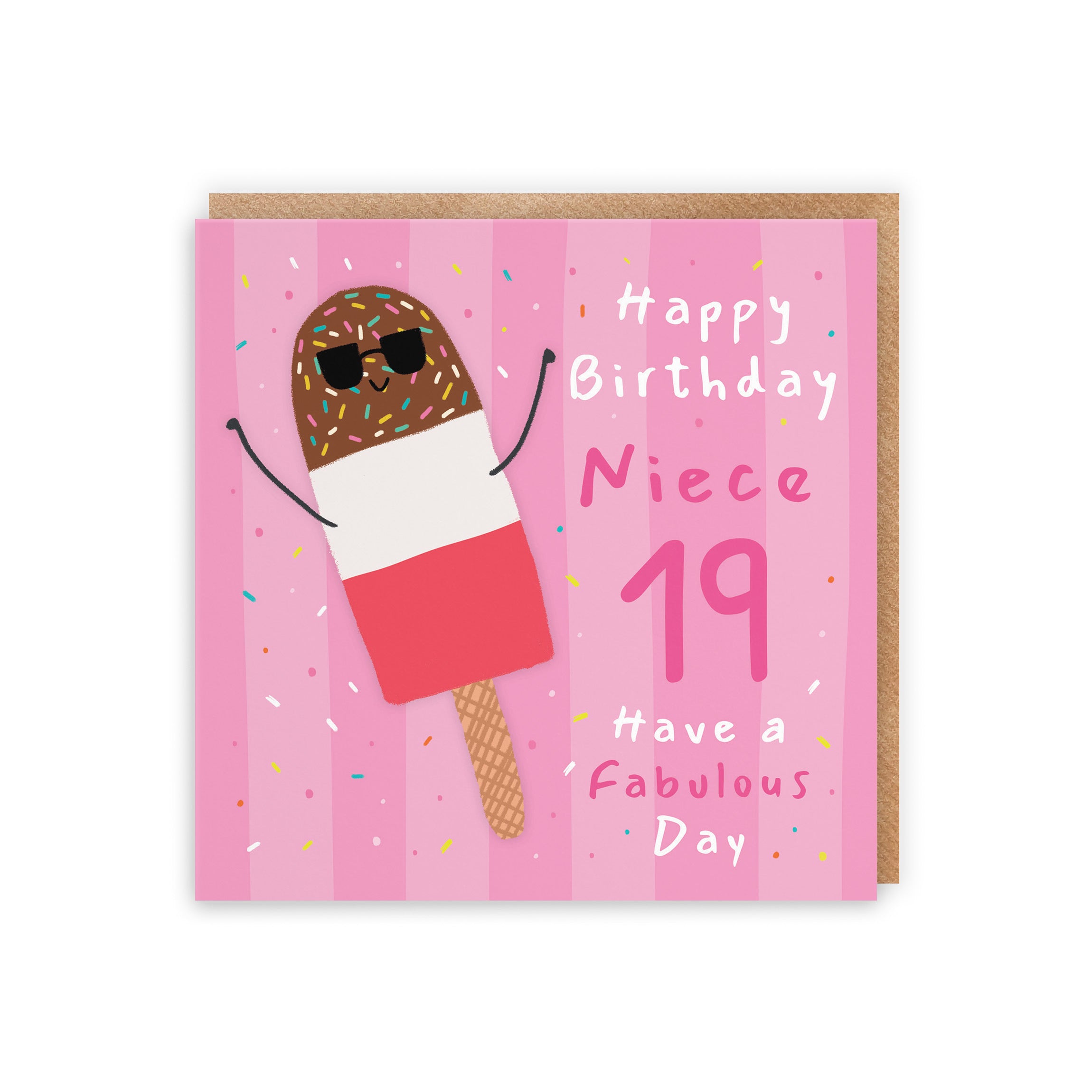 19th Niece Birthday Card Ice Lolly Moments - Default Title (BS00533)