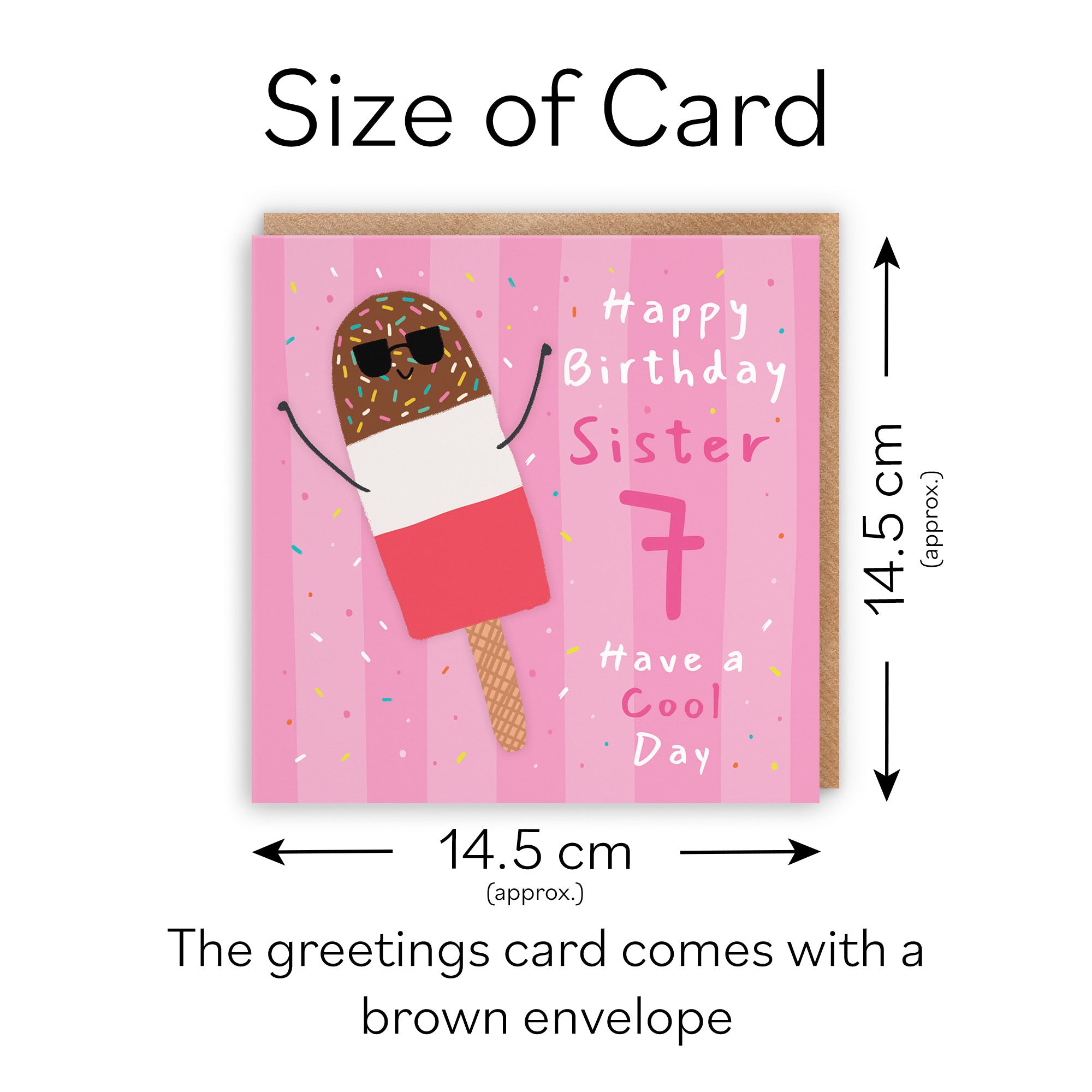 7th Sister Birthday Card Ice Lolly Moments - Default Title (BS00541)