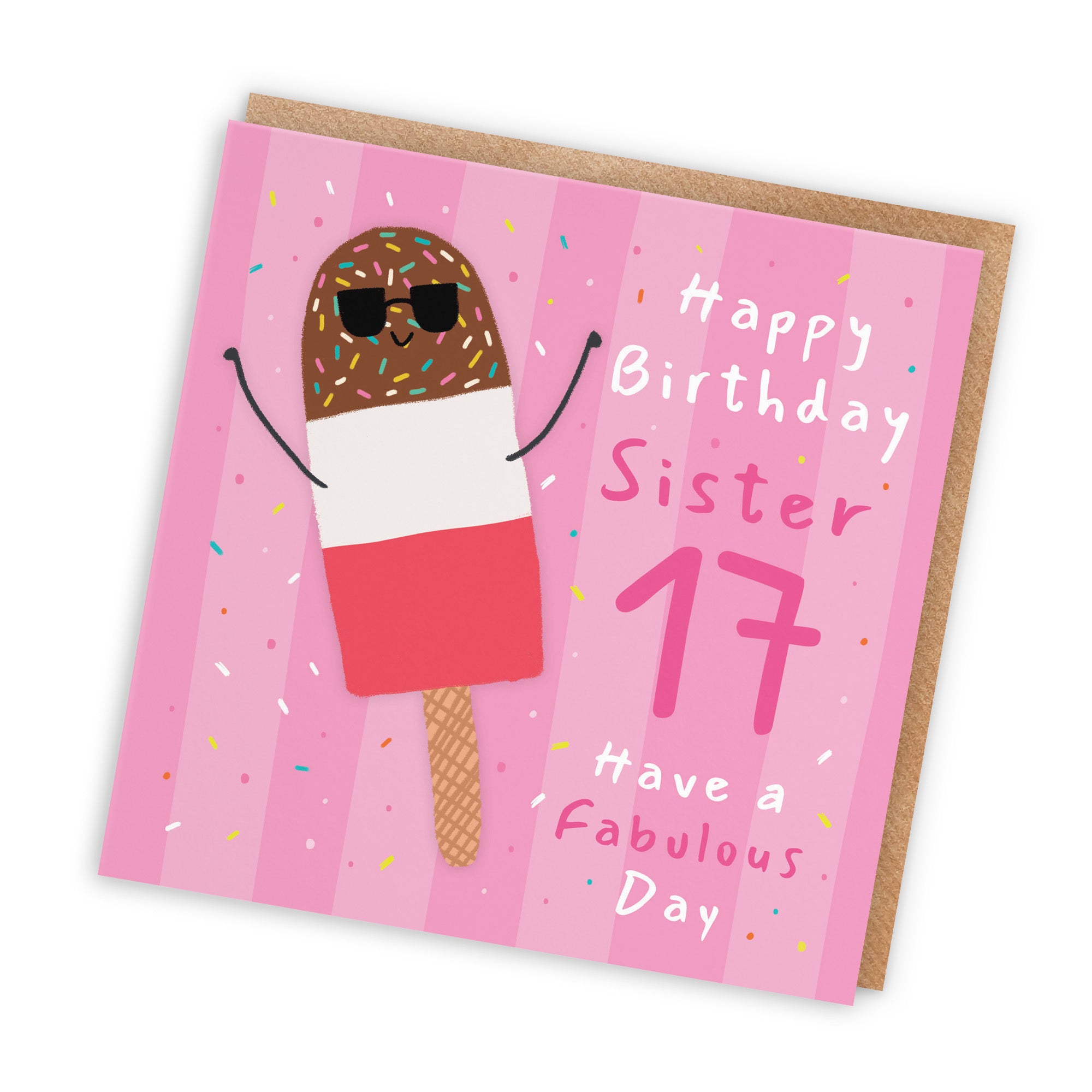 17th Sister Birthday Card Ice Lolly Moments - Default Title (BS00546)
