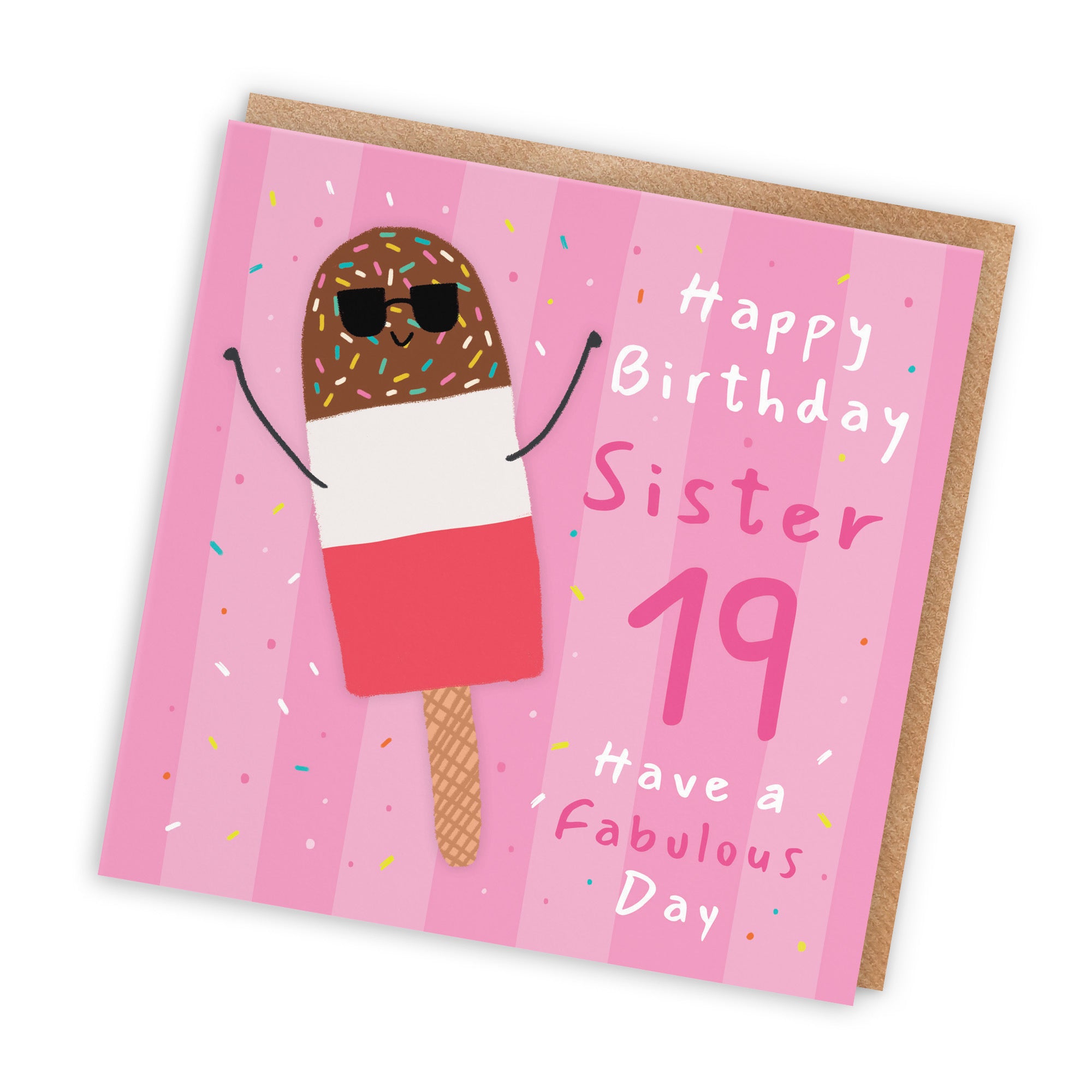 19th Sister Birthday Card Ice Lolly Moments - Default Title (BS00548)