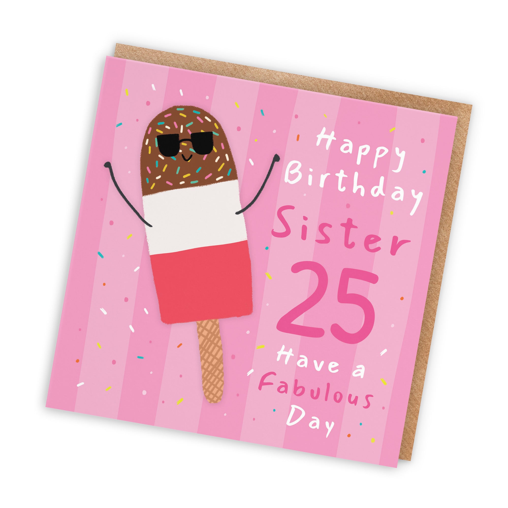 25th Sister Birthday Card Ice Lolly Moments - Default Title (BS00551)