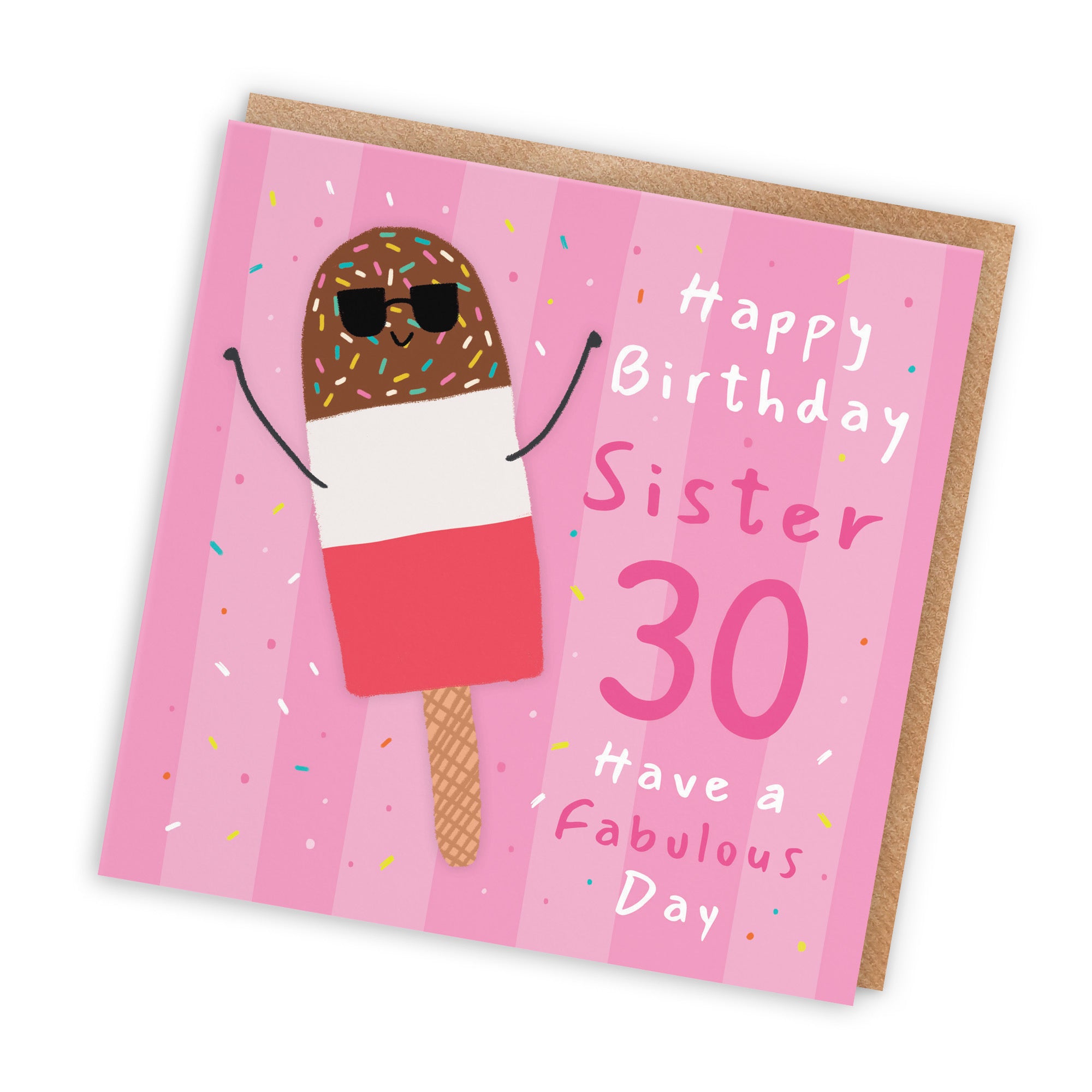 30th Sister Birthday Card Ice Lolly Moments - Default Title (BS00552)