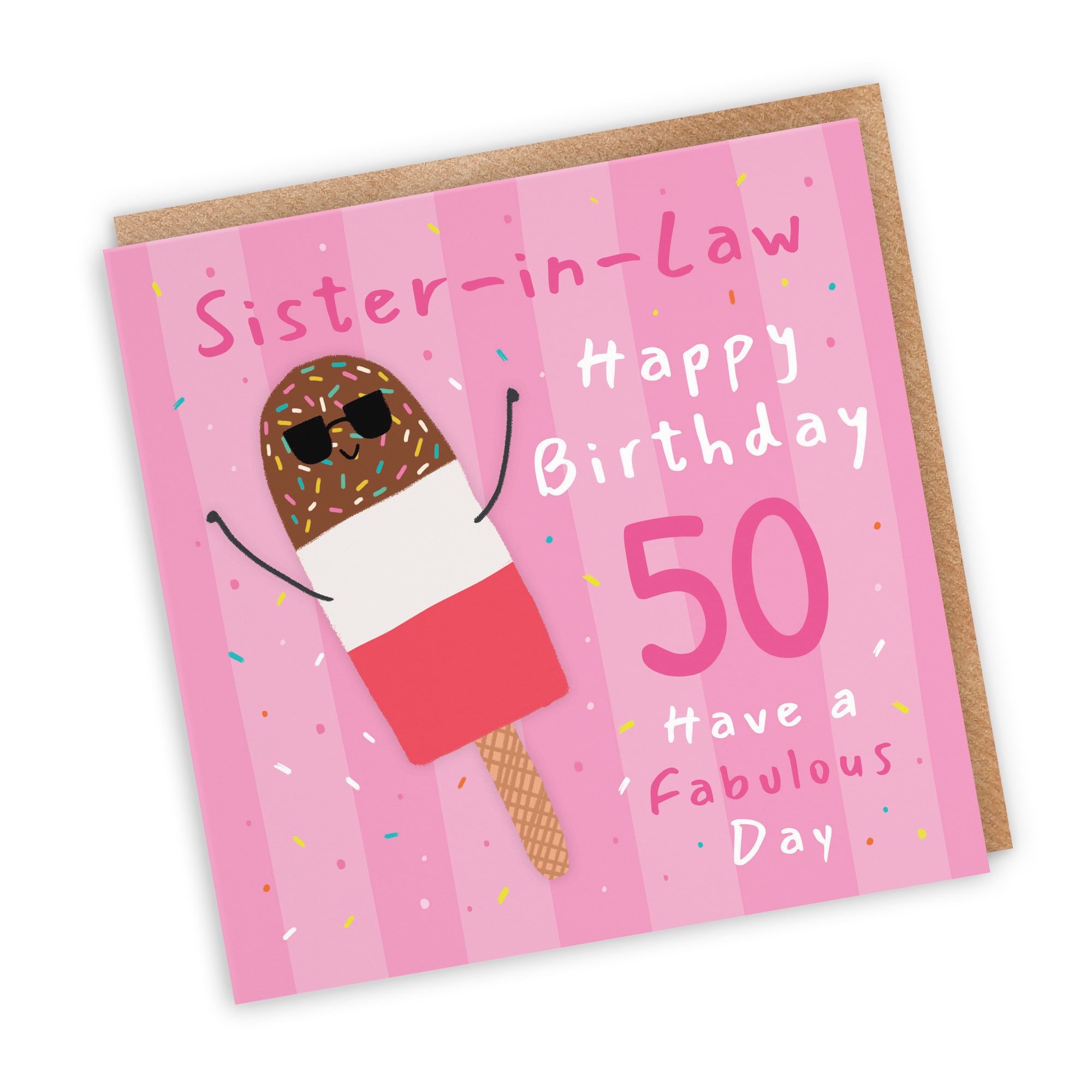 50th Sister-in-Law Birthday Card Ice Lolly Moments - Default Title (BS00556)