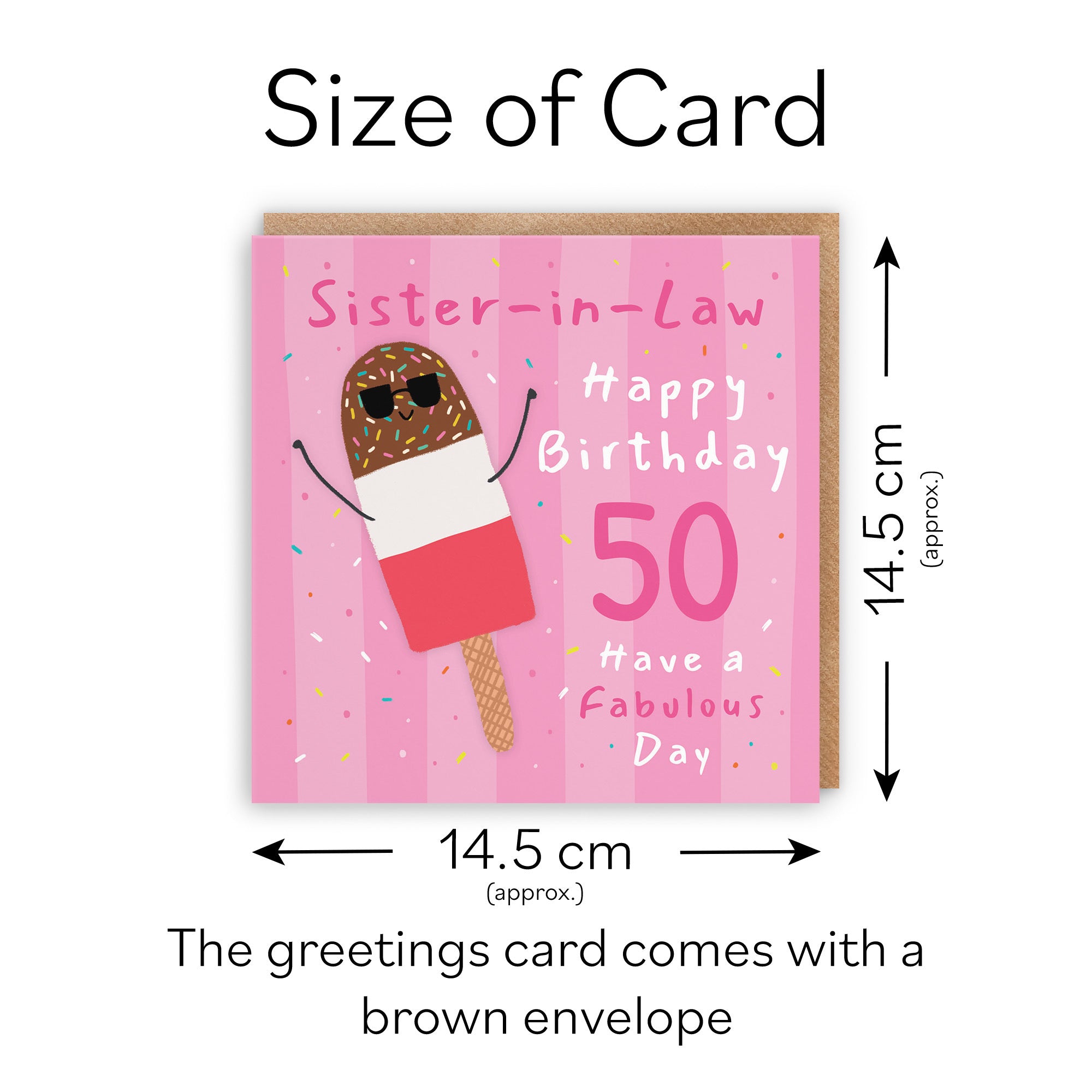 50th Sister-in-Law Birthday Card Ice Lolly Moments - Default Title (BS00556)